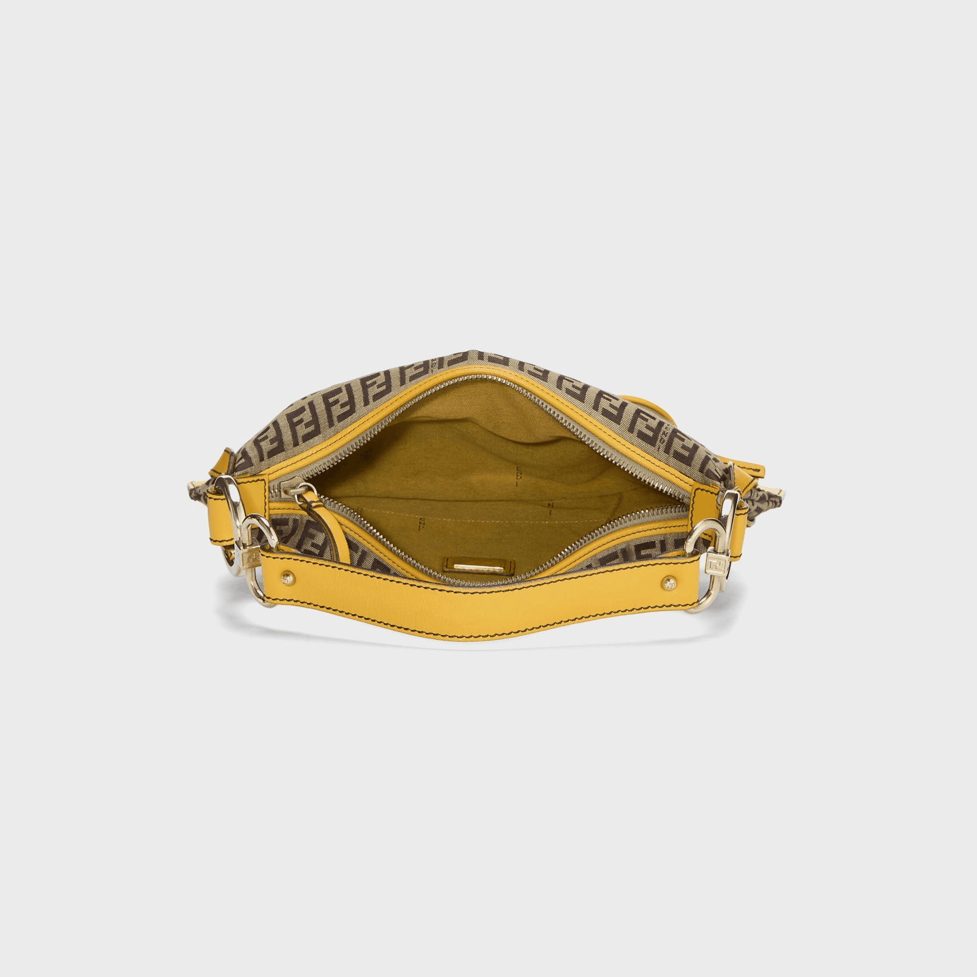 WGACA Fendi Zucchino Chef Pocket Shoulder Small - Yellow / Brown — Image 2