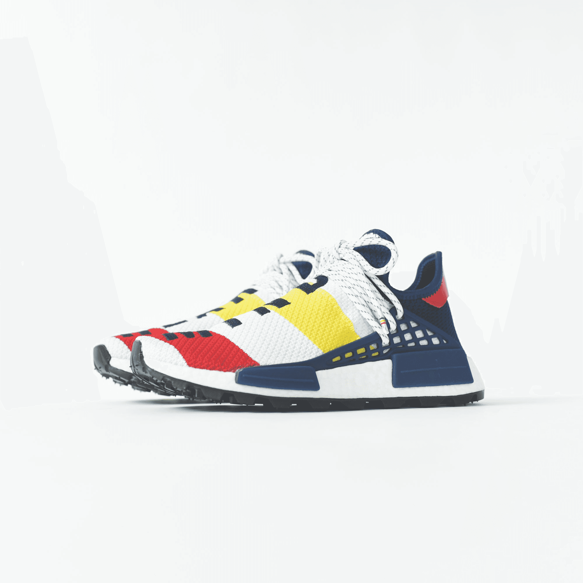 adidas Consortium x Pharrell Williams BBC Hu NMD - White / Scarlet / Bright Yellow — Image 3