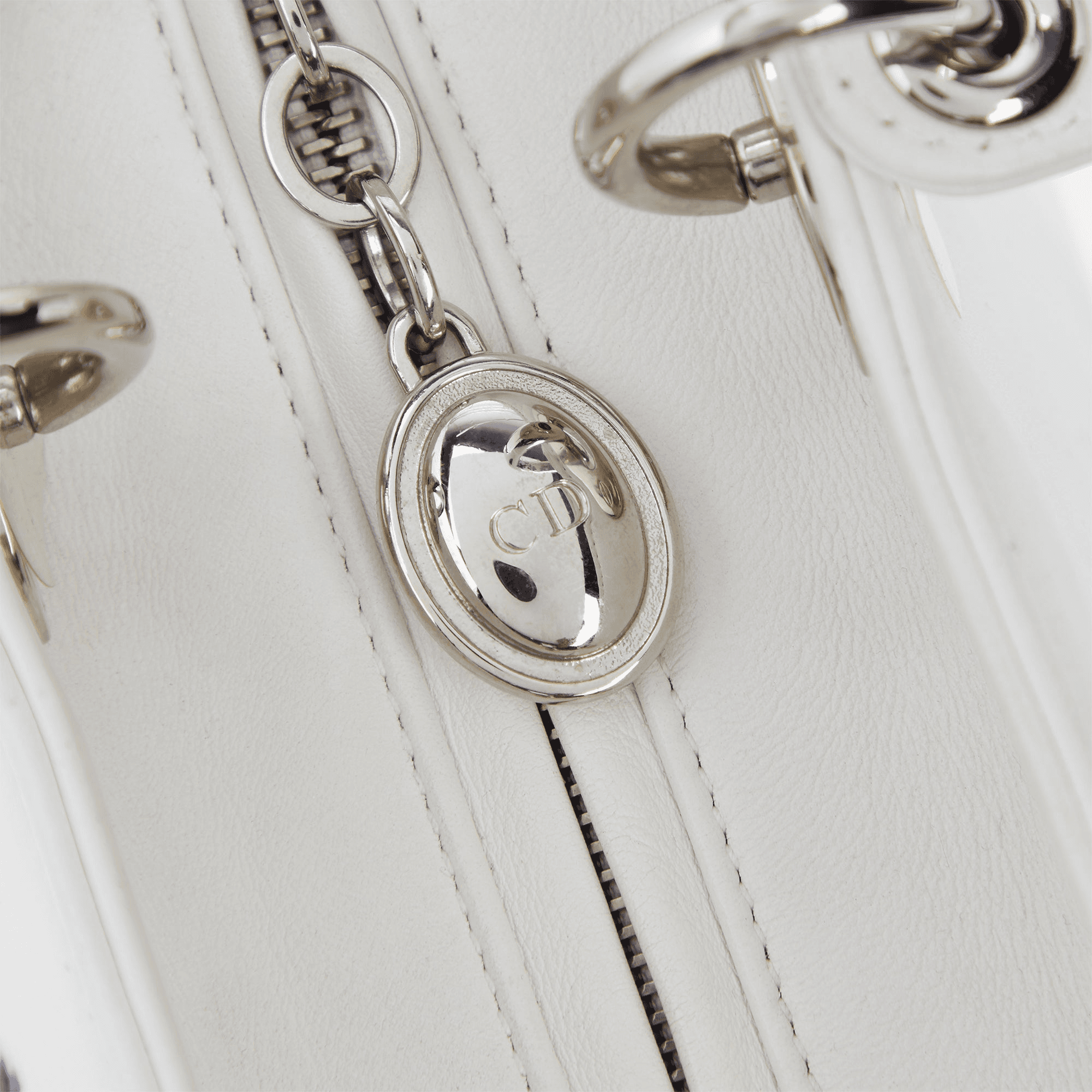 WGACA Dior Embossed Paradise Lady Dior M - White — Image 2