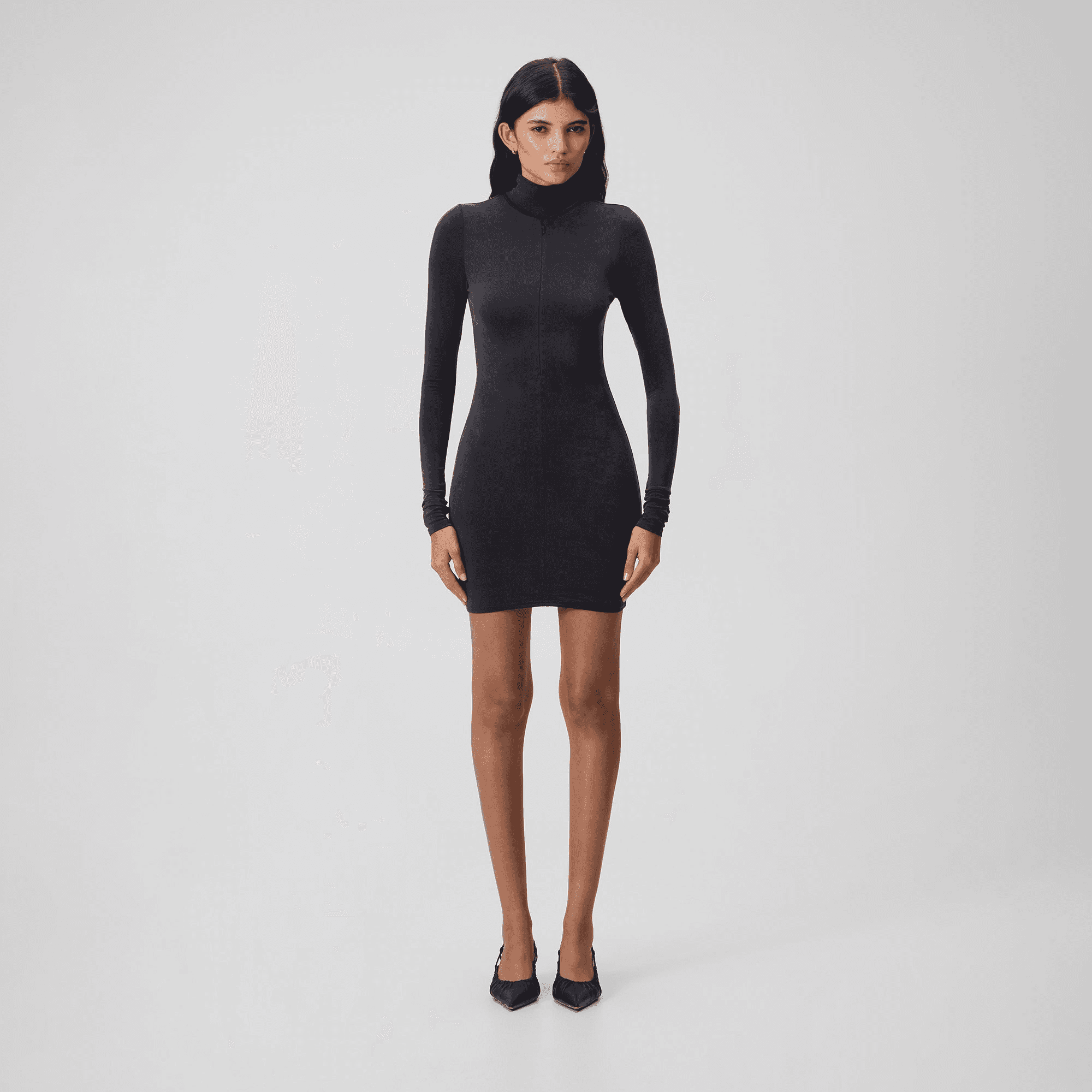 Kith Women Alexis Turtleneck Mini Dress - Black — Image 5