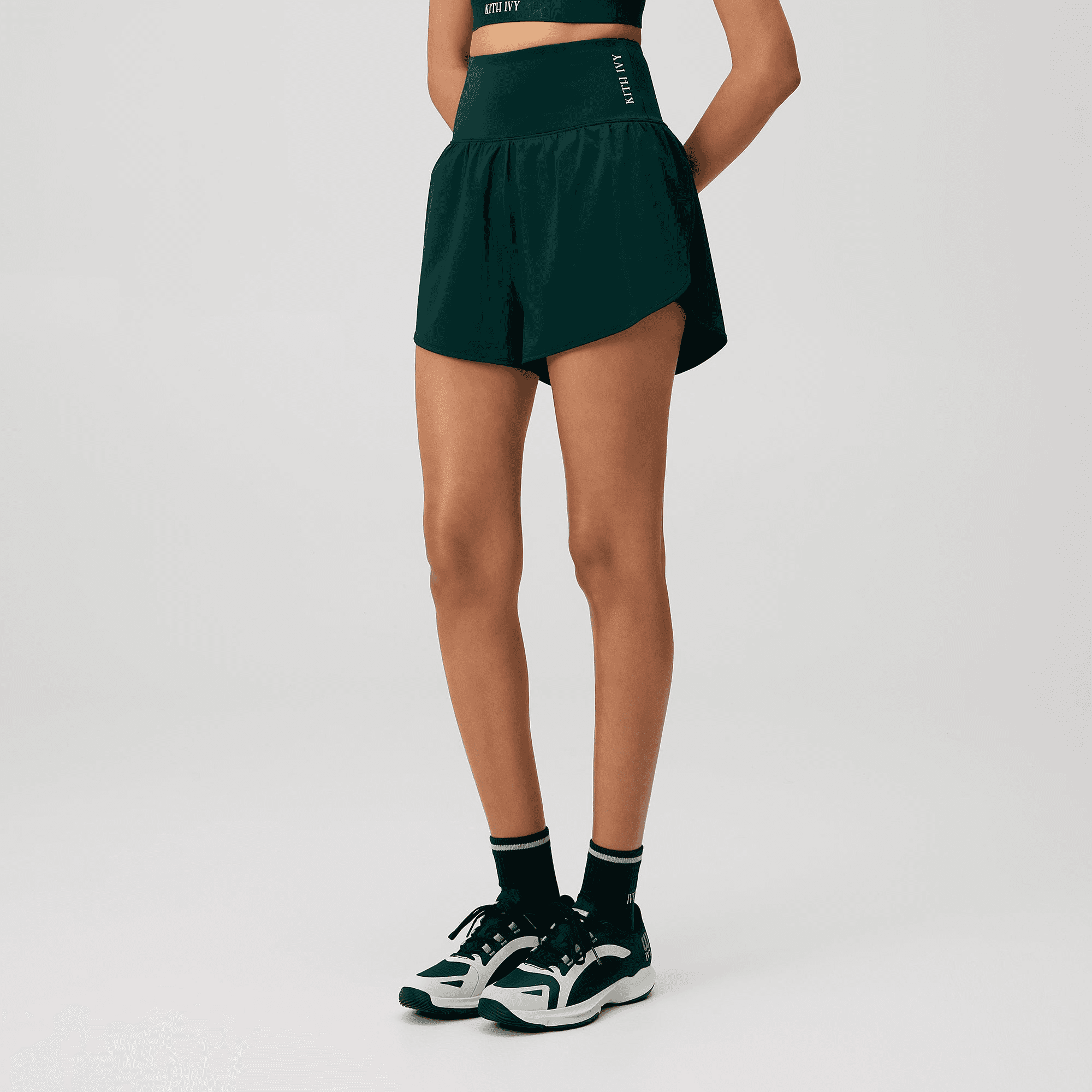 Kith Ivy for Wilson Women's Lined Split Court Short - Ivy Green — Image 5