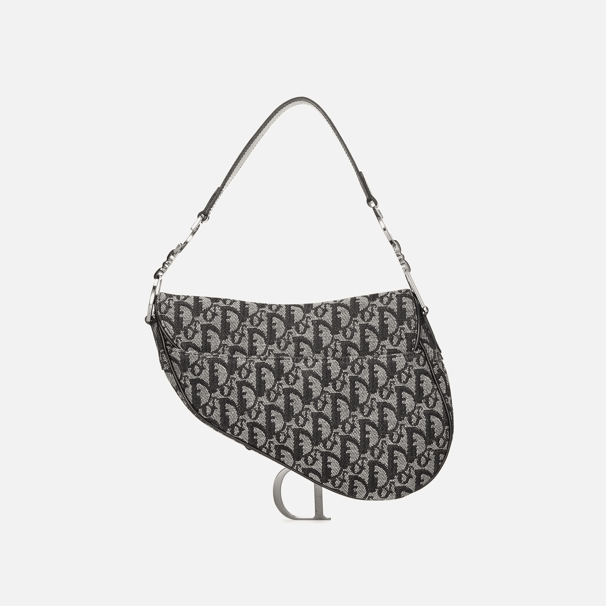 WGACA Christian Dior Black Trotter Saddle Bag - Black — Image 2