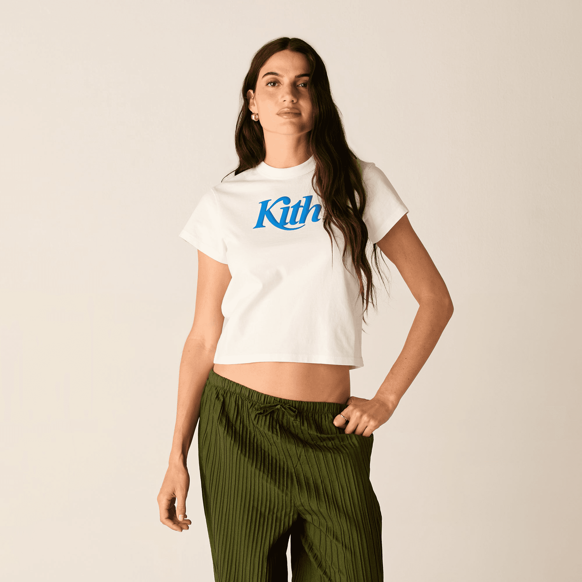 Kith Women Swash Logo Mulberry Vintage Tee - White — Image 2