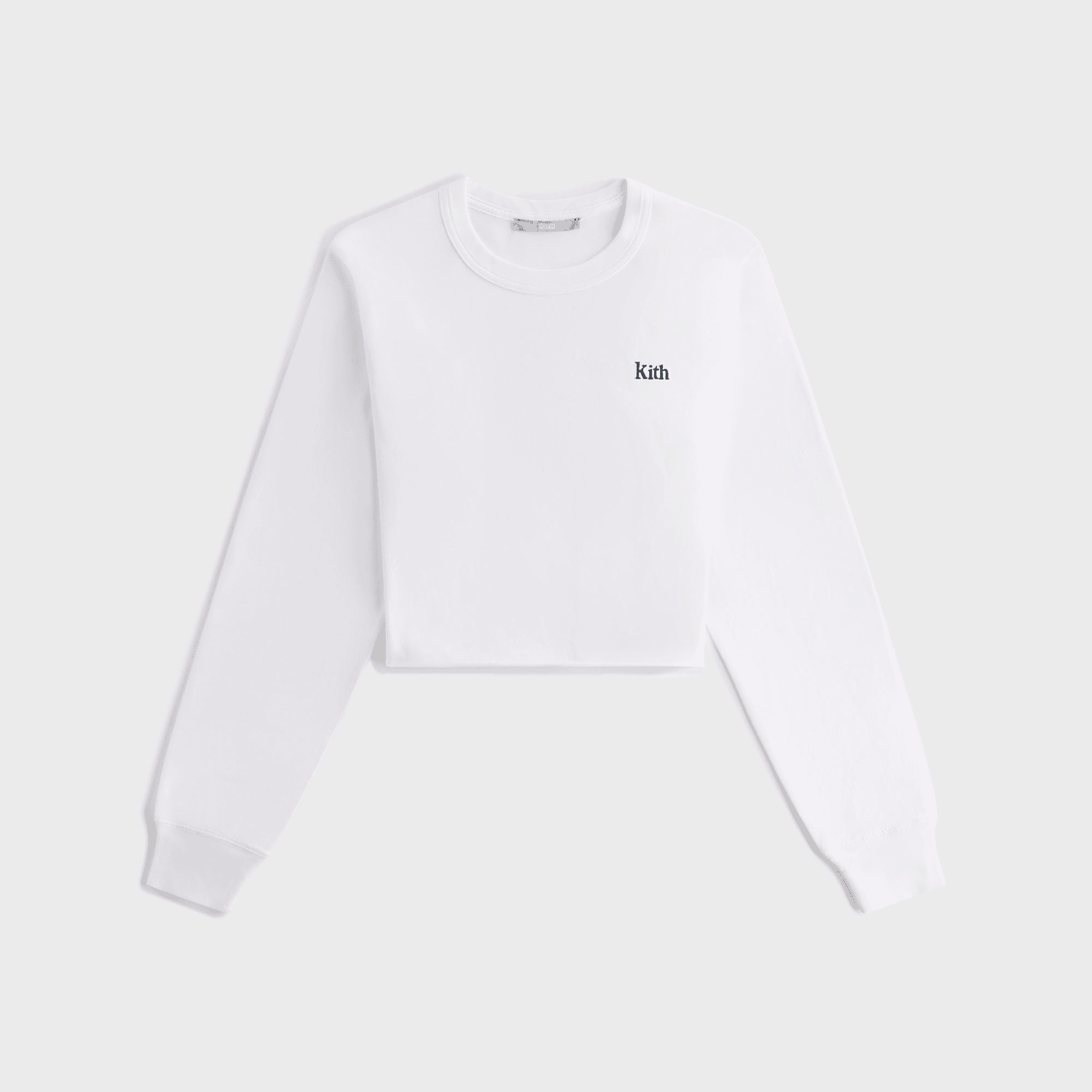 Kith Women Lucy Cropped Long Sleeve II Tee - White