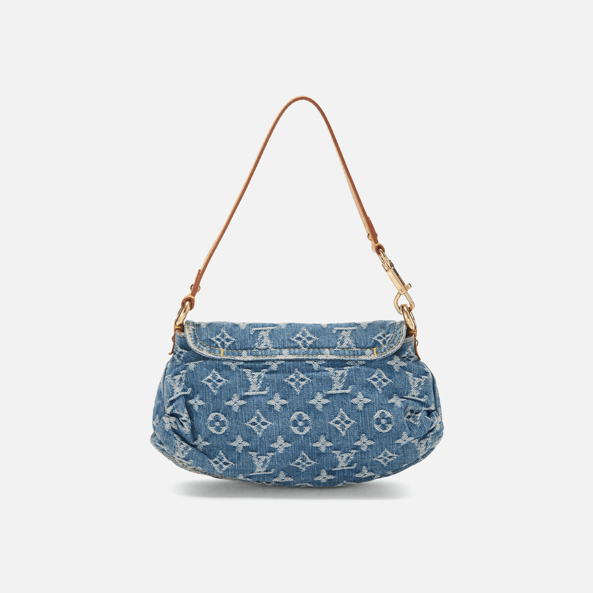WGACA Louis Vuitton Denim Pleaty Mini - Blue — Image 3