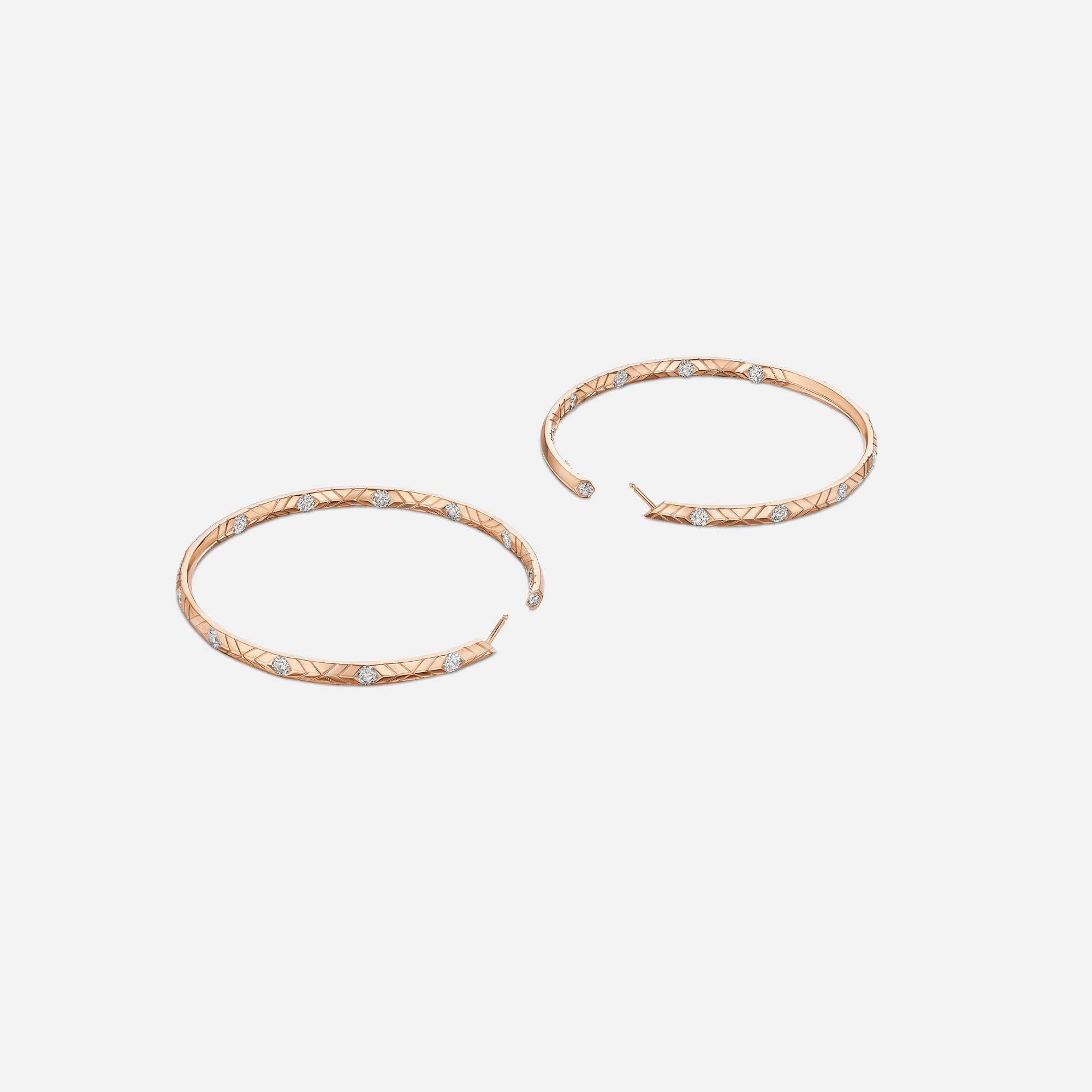 VL Cepher Skeiling Large Earrings With 26 Diamonds - Rose Gold — Image 2