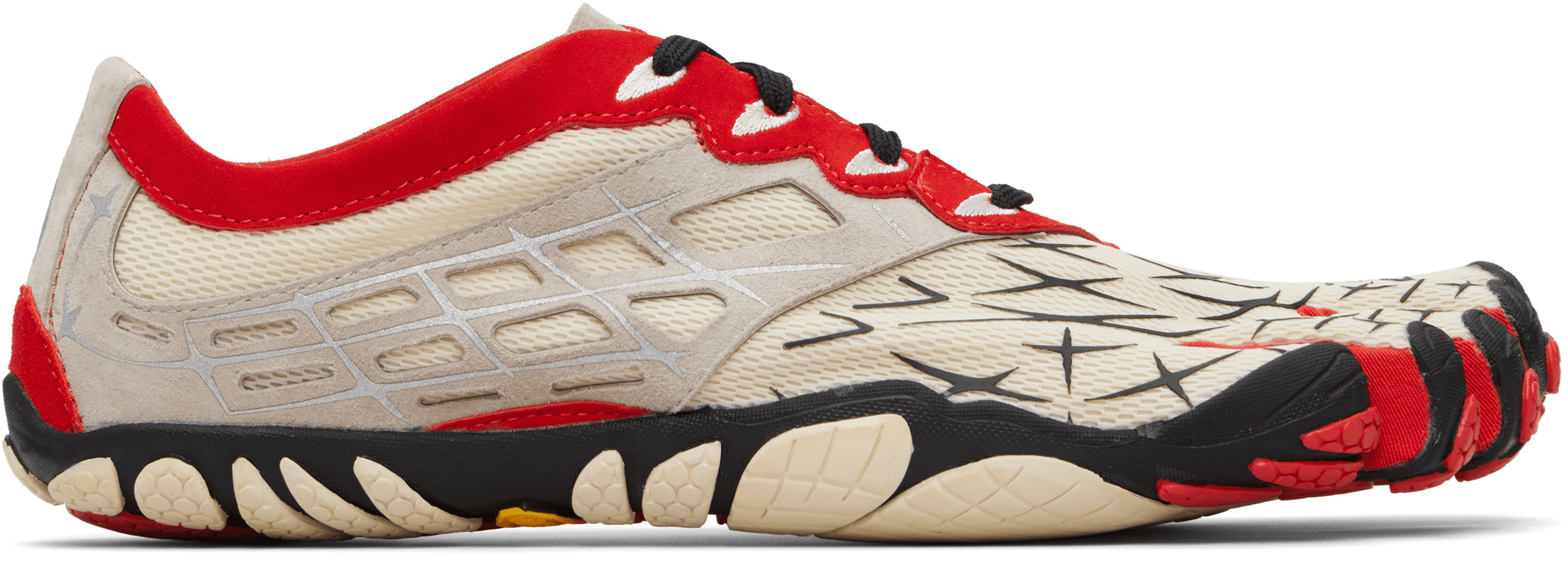 Off-White & Red Seeya LS EVO Sneakers - Image 1