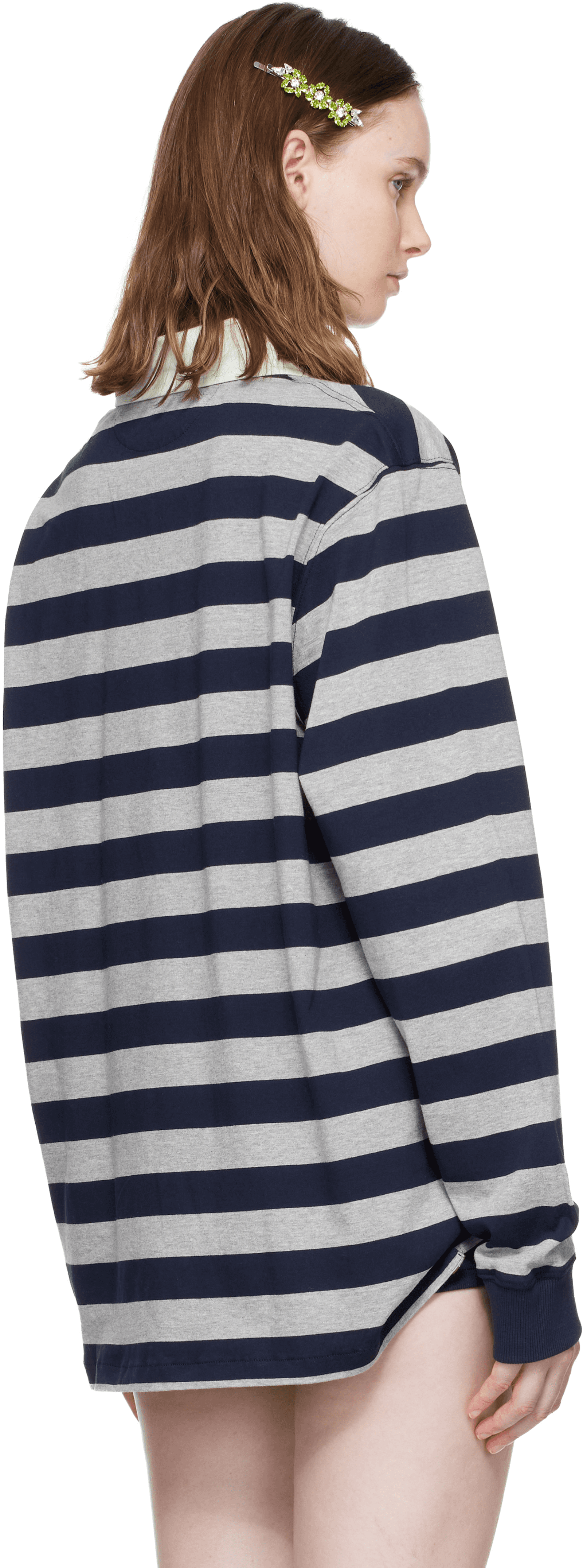 Gray & Navy Rugger Polo — Image 2