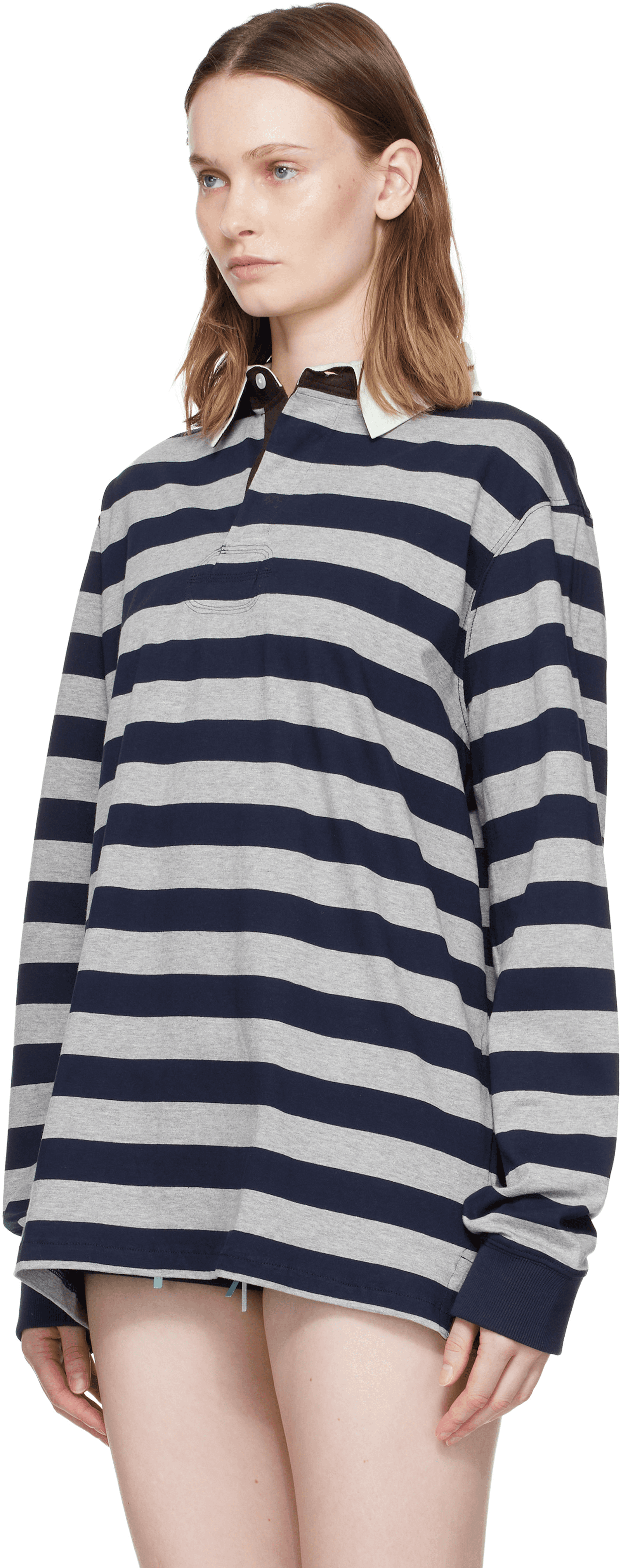Gray & Navy Rugger Polo — Image 3