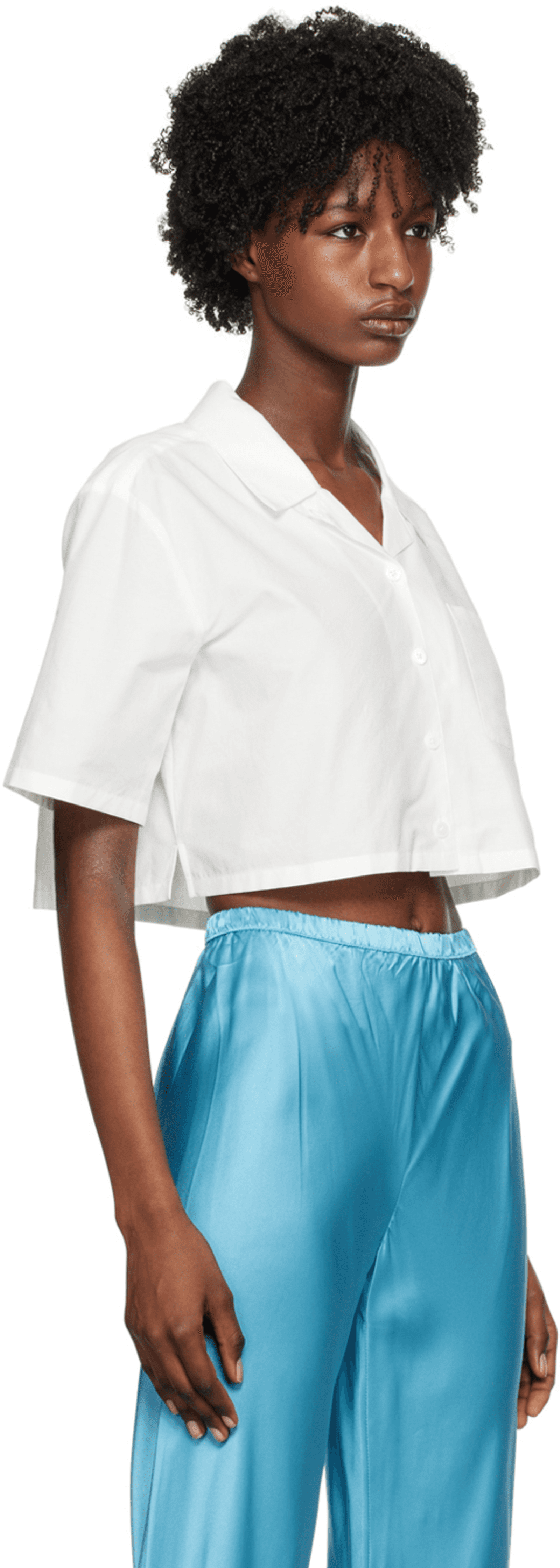 White Cropped Shirt — Image 3