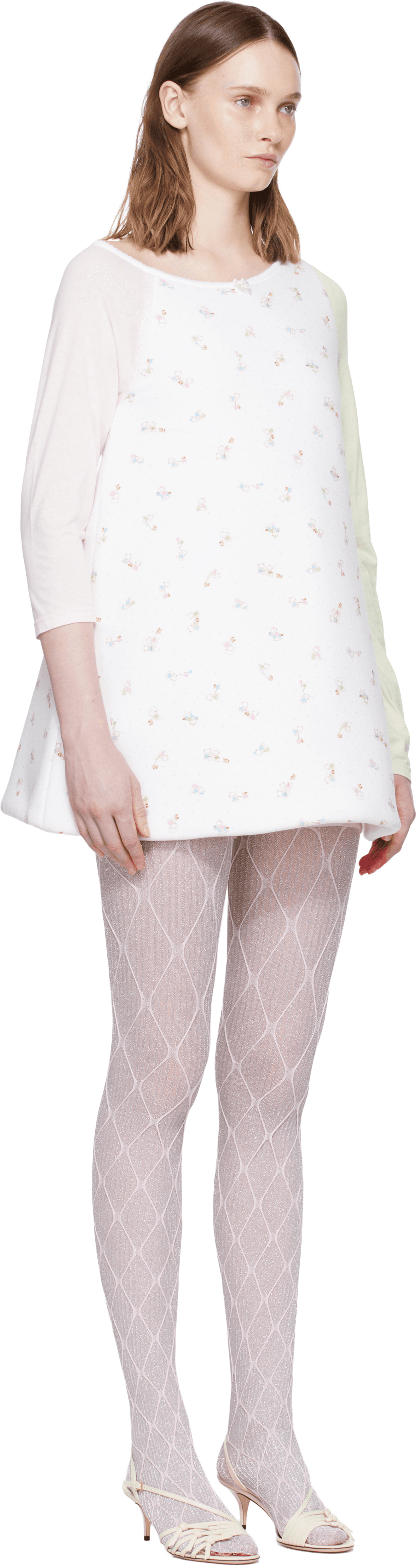White Formed Minidress — Image 3