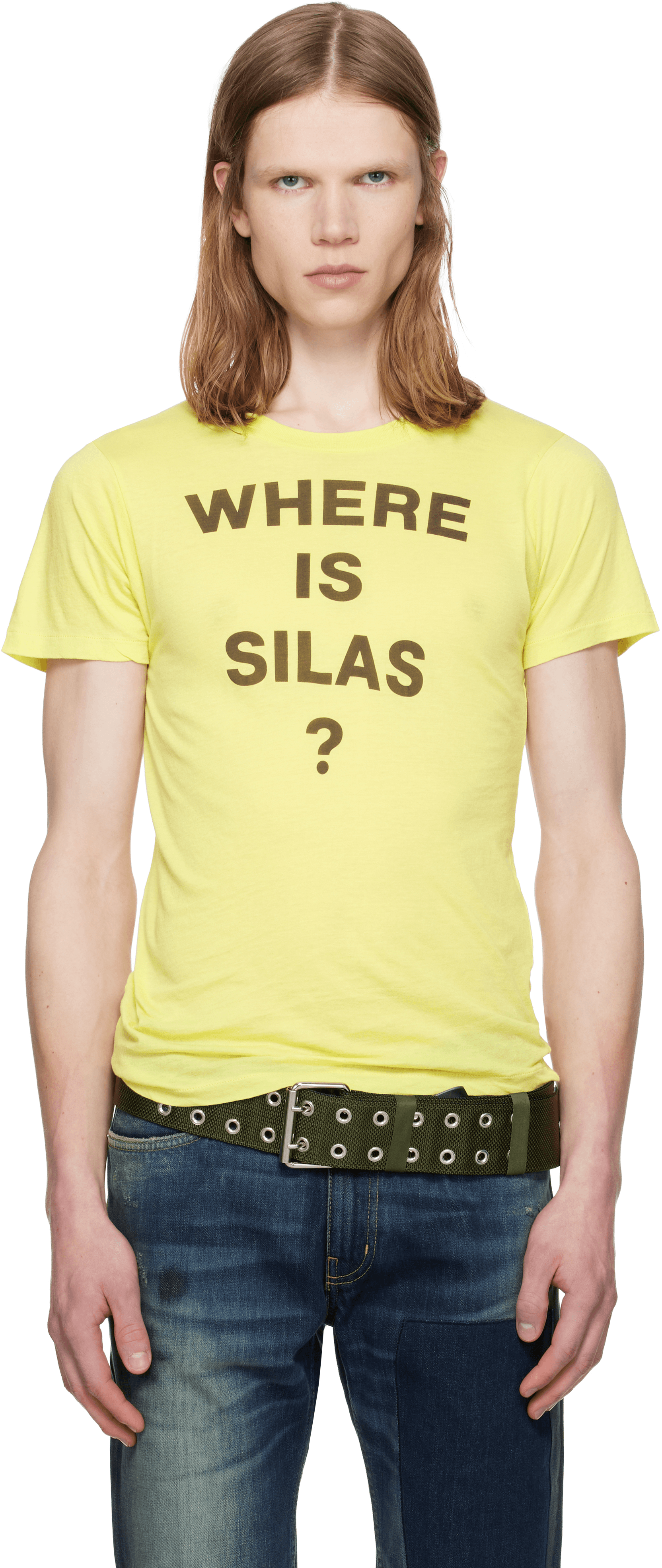 Yellow Slogan T-shirt - Image 1