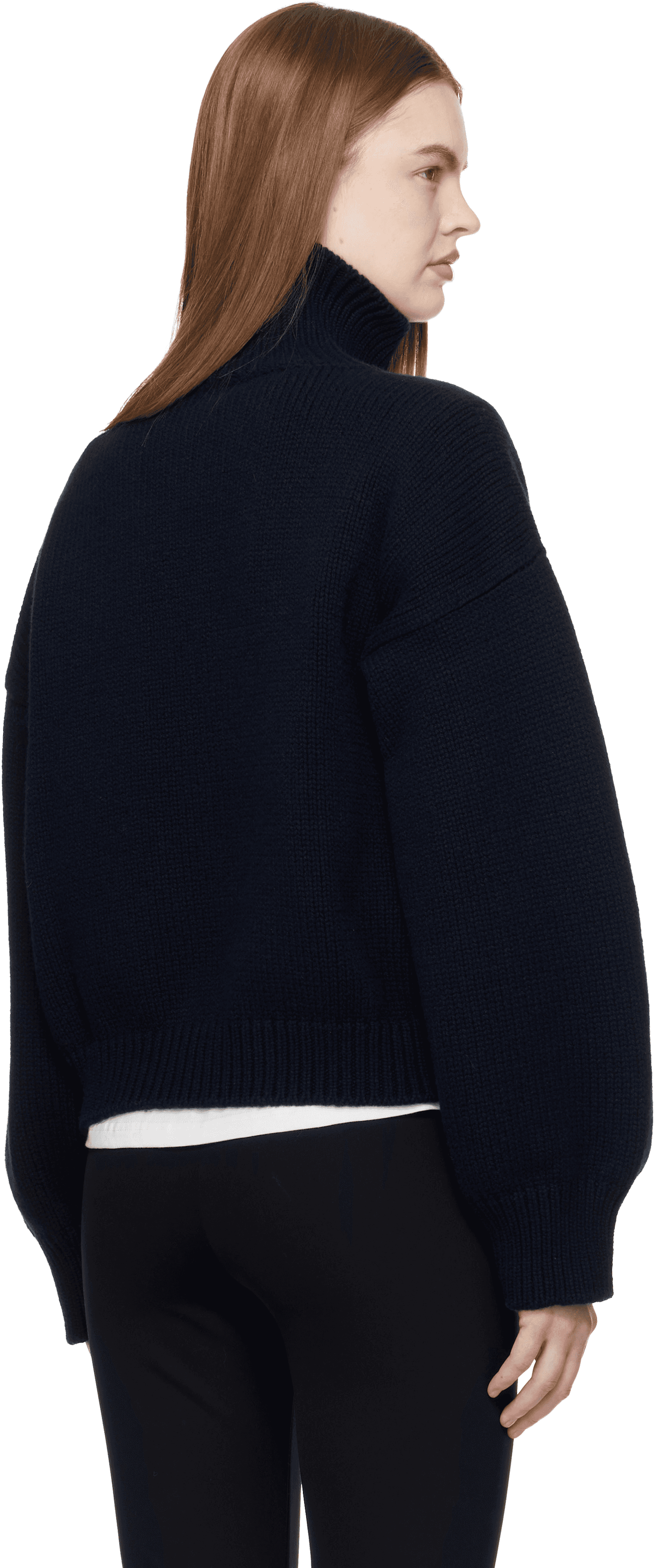 Navy Caragh Crop Turtleneck — Image 2