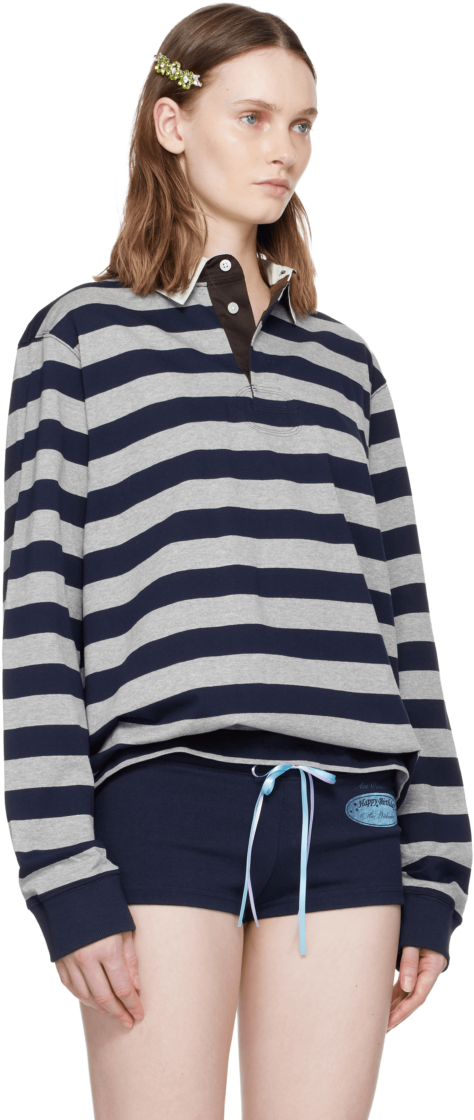 Gray & Navy Rugger Polo — Image 4