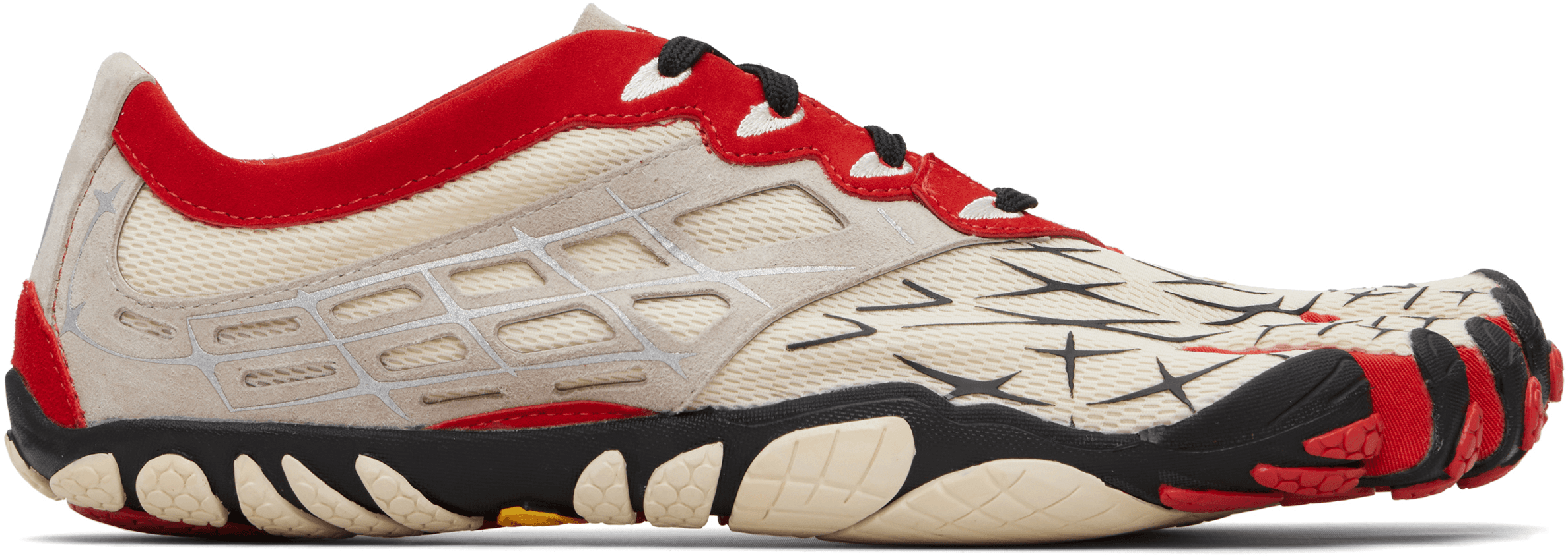 Off-White & Red Seeya LS EVO Sneakers - Image 1