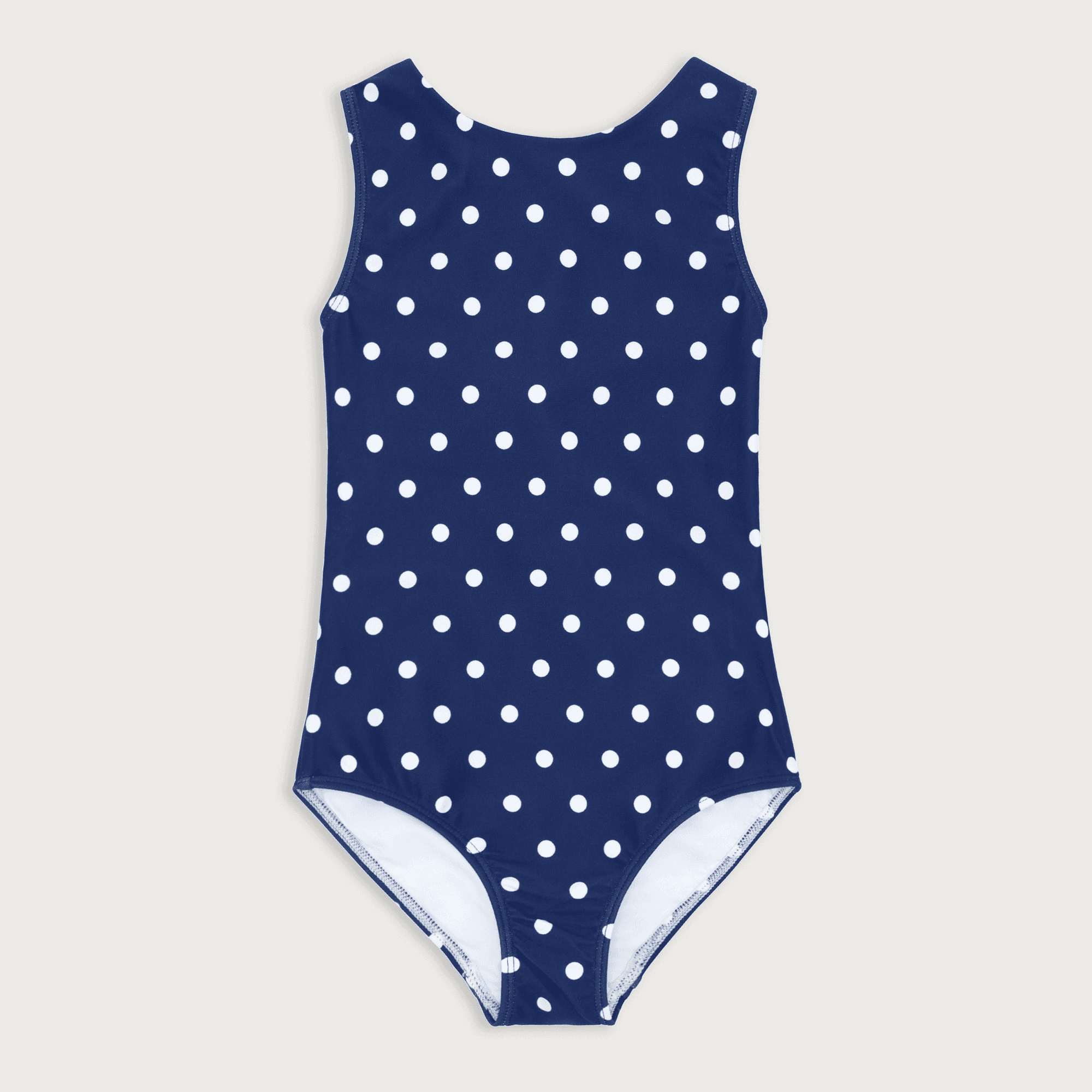 Girls' minnow™ Atlantic dot double-bow one-piece - Image 1