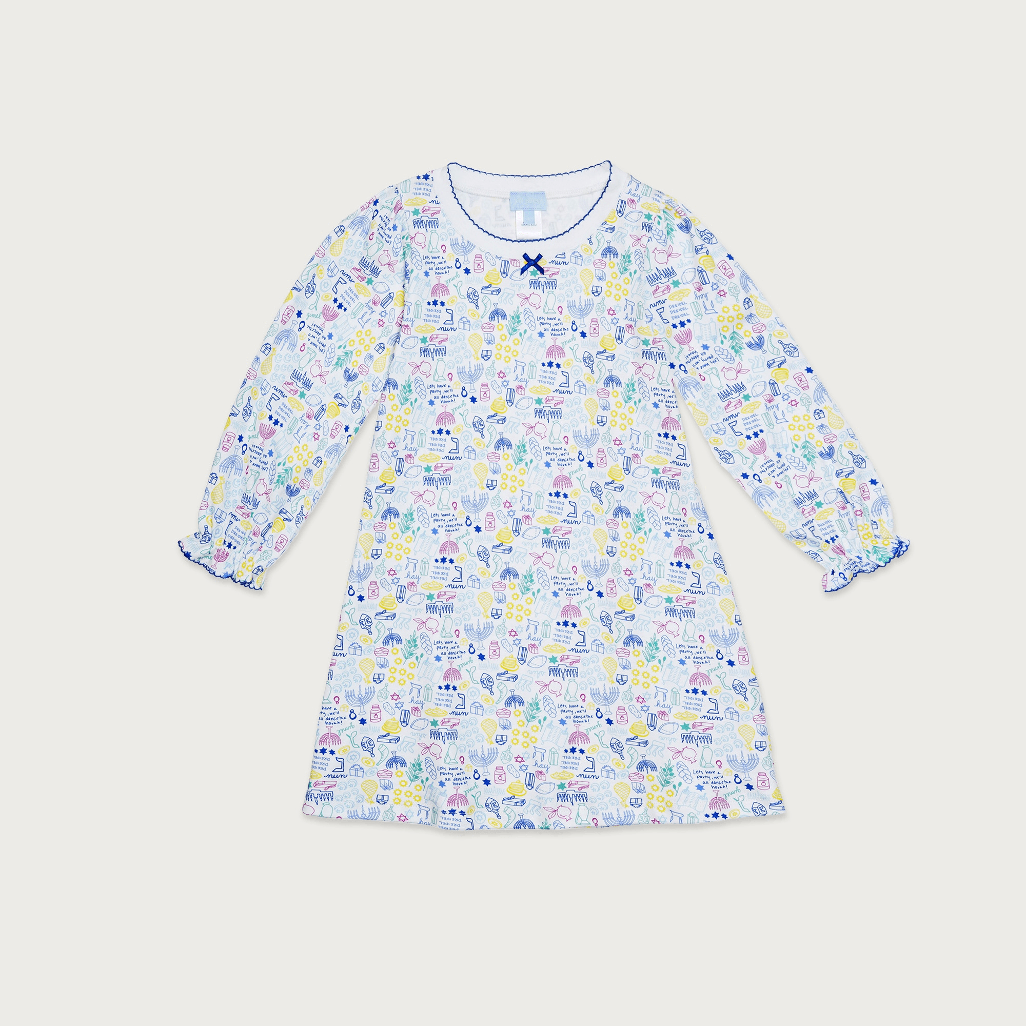 Girls' Hanukkah Tess lounge dress - Image 1