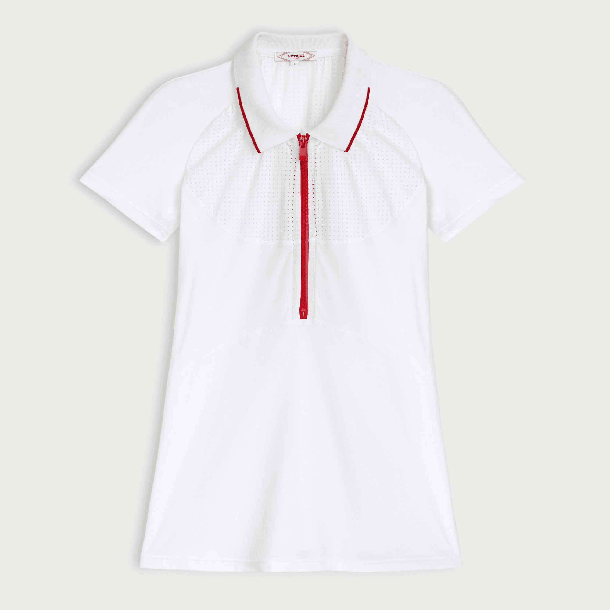 Mesh zip performance polo shirt - Image 1