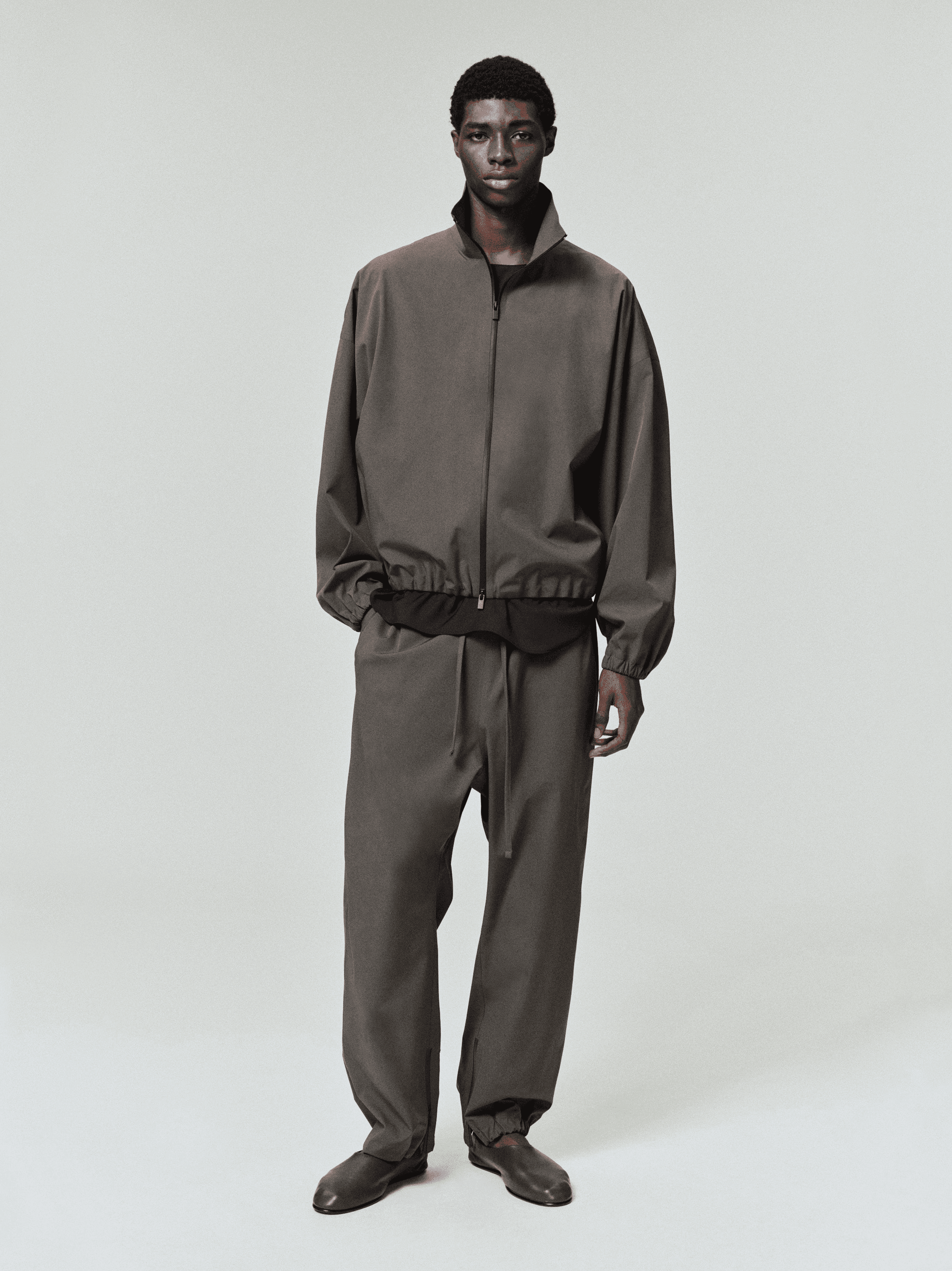 Bonded Nylon Tech Track Jacket - Image 1