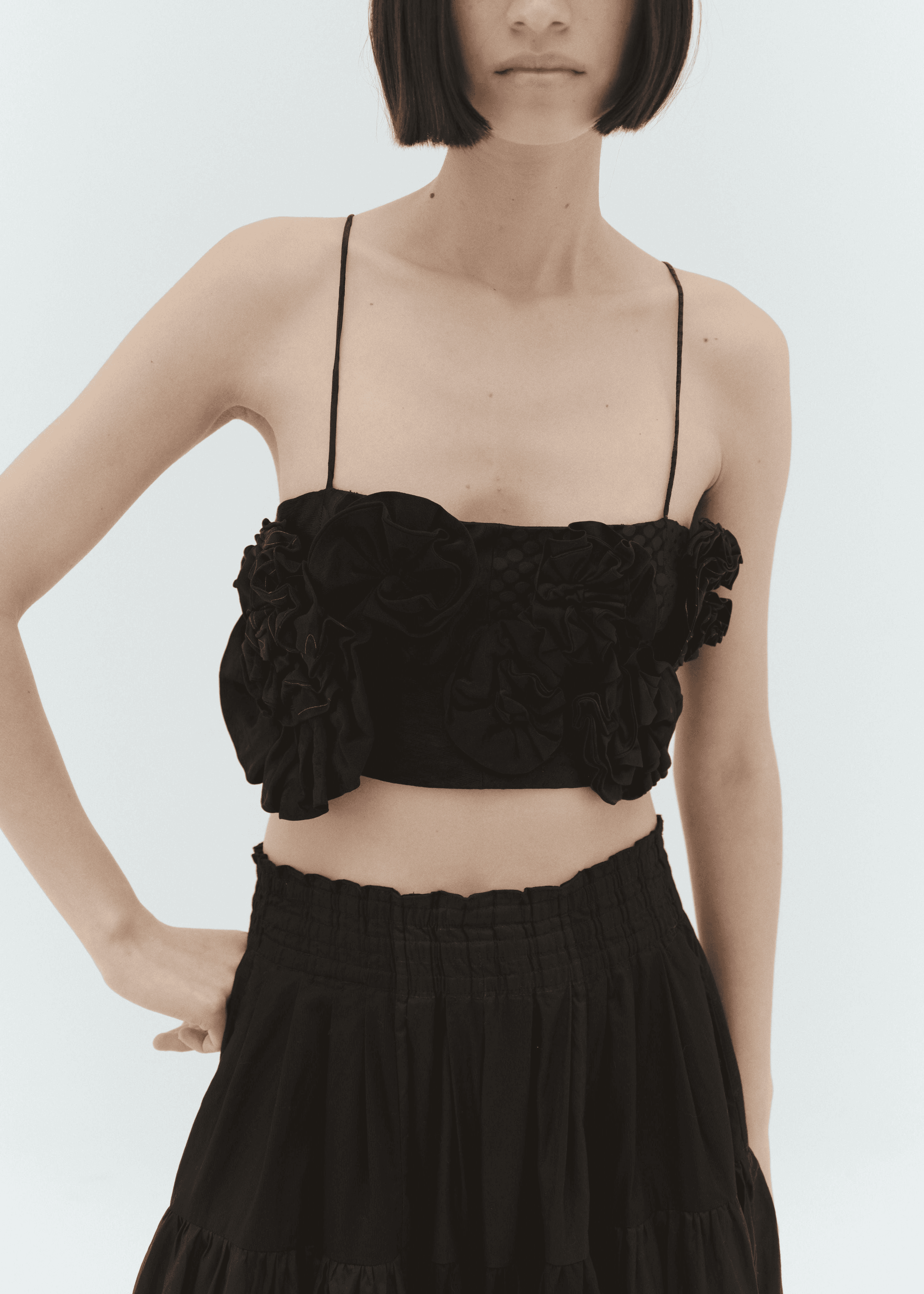 Rosa Silk Sculptural Flower Top - Image 1