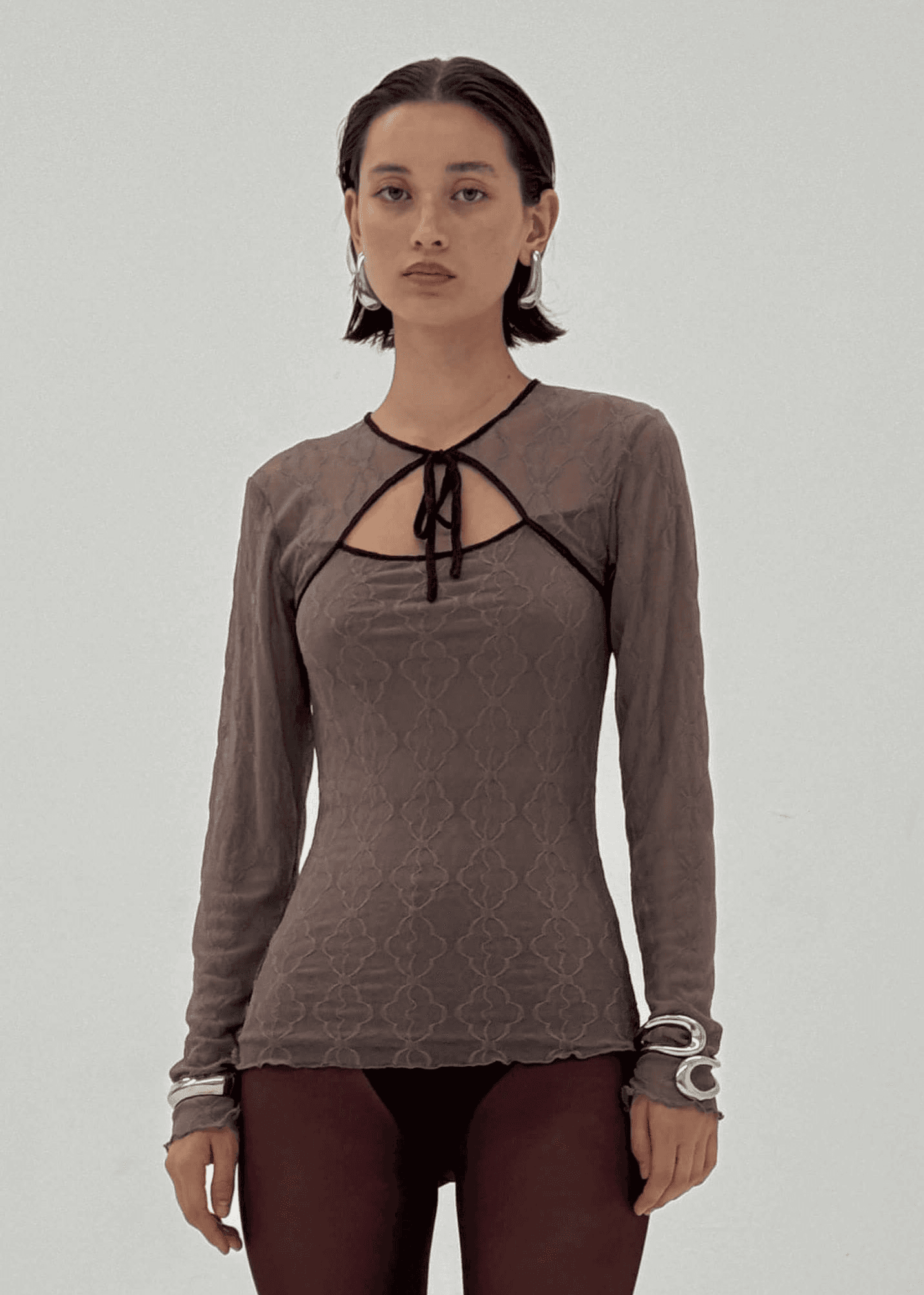 Mariposa Long Sleeve Bow Tee - Image 1