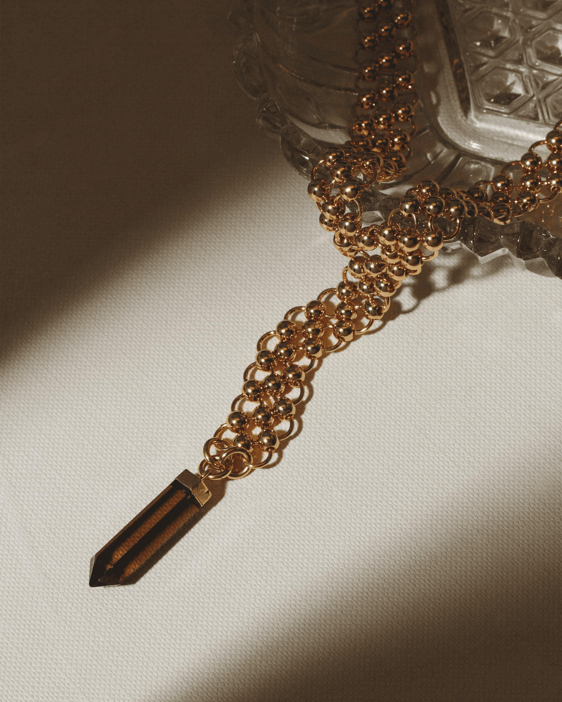 Smoking Point Chain Maille Y-Necklace - Image 1