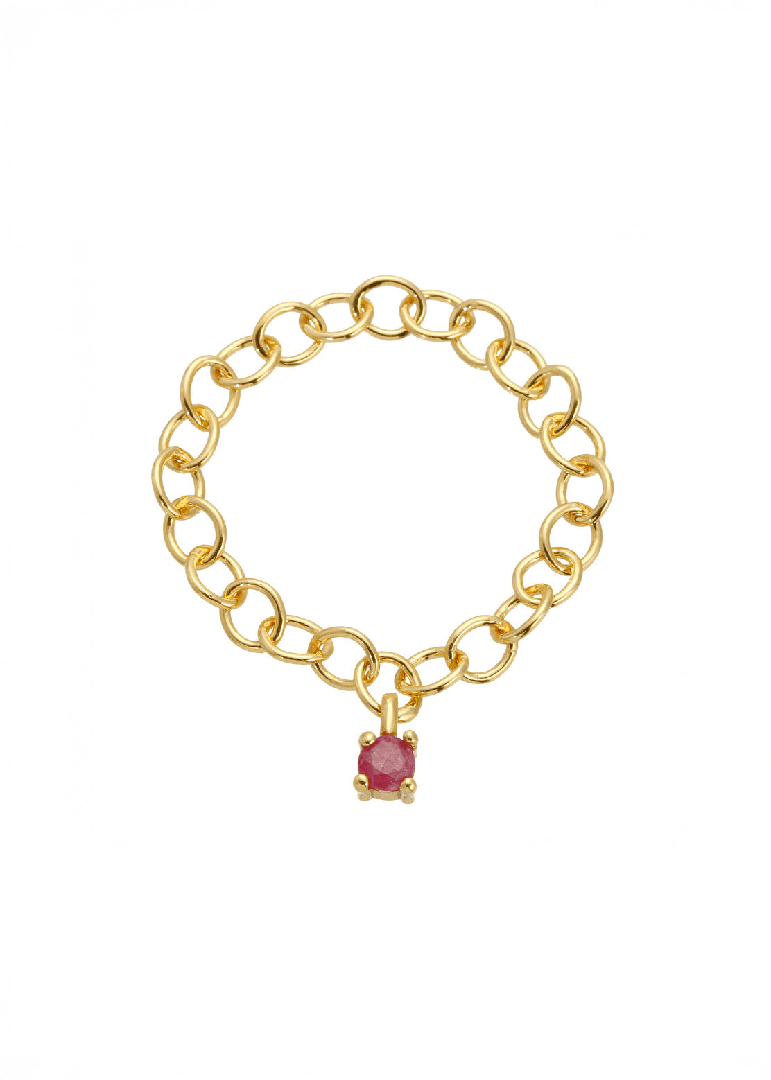 Cadena Gem Ring - Gold Ruby - Image 1