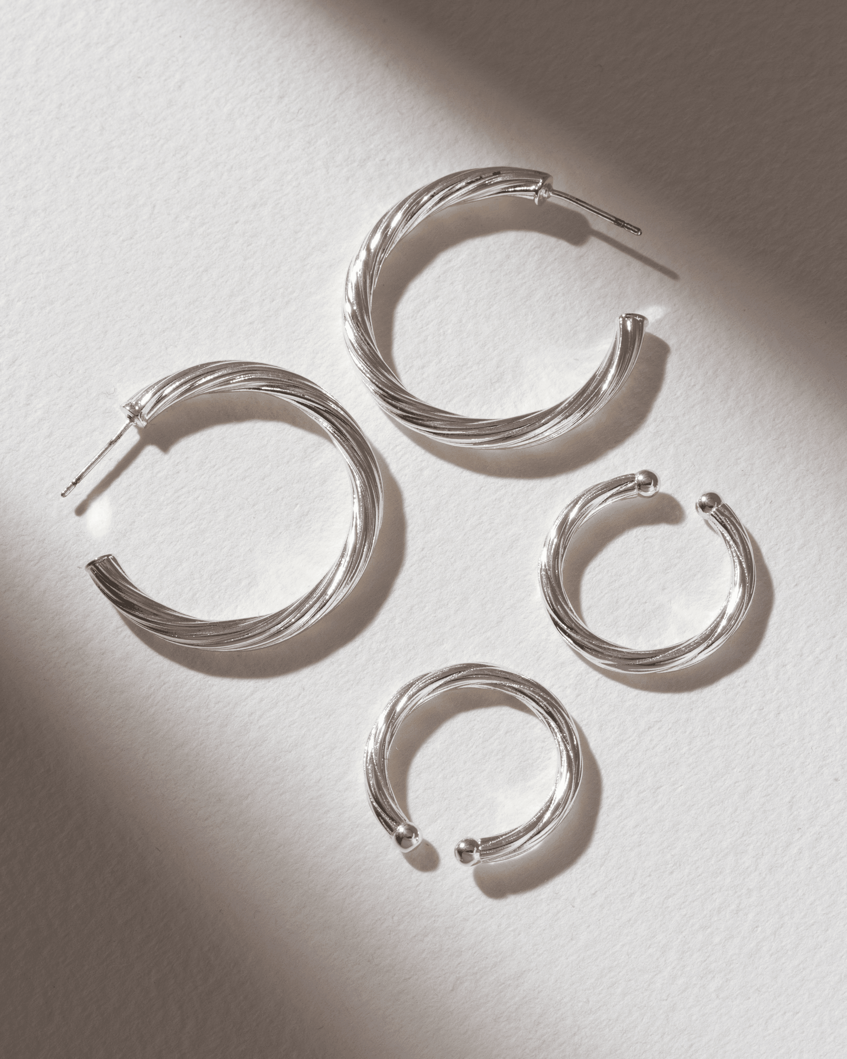 Helix Twisted Lobe Layers One Look Set Silver - Image 1