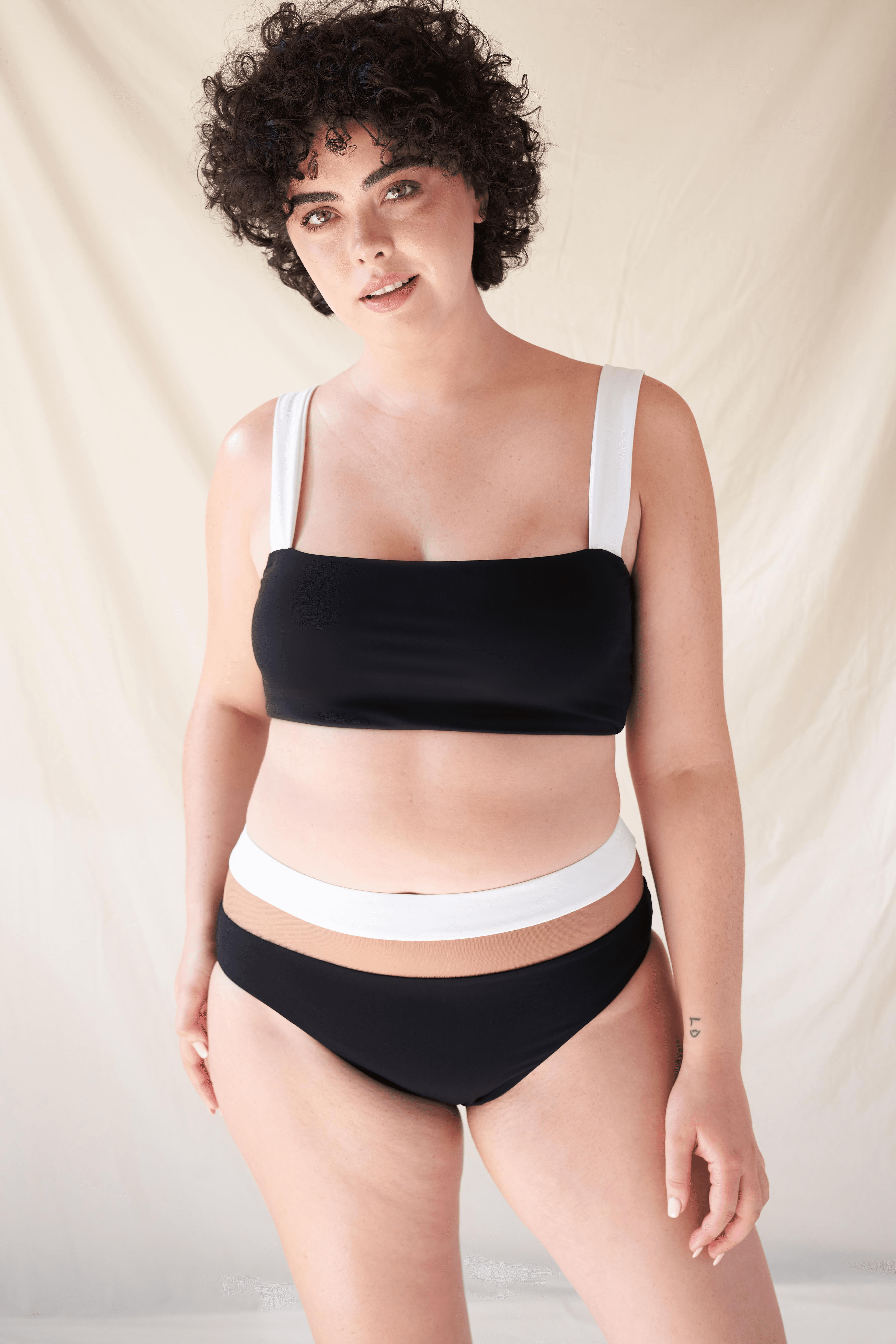 Current Swim Top - Black - Image 1