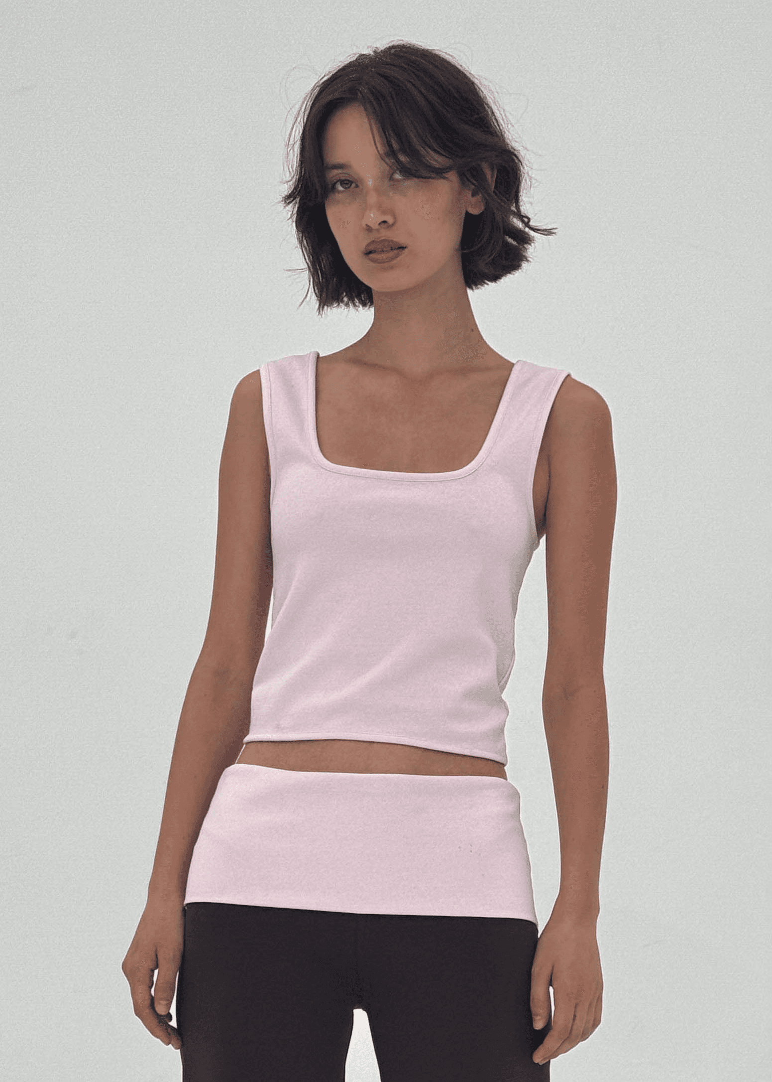 Square Neck Ponte Tank Top - Image 1