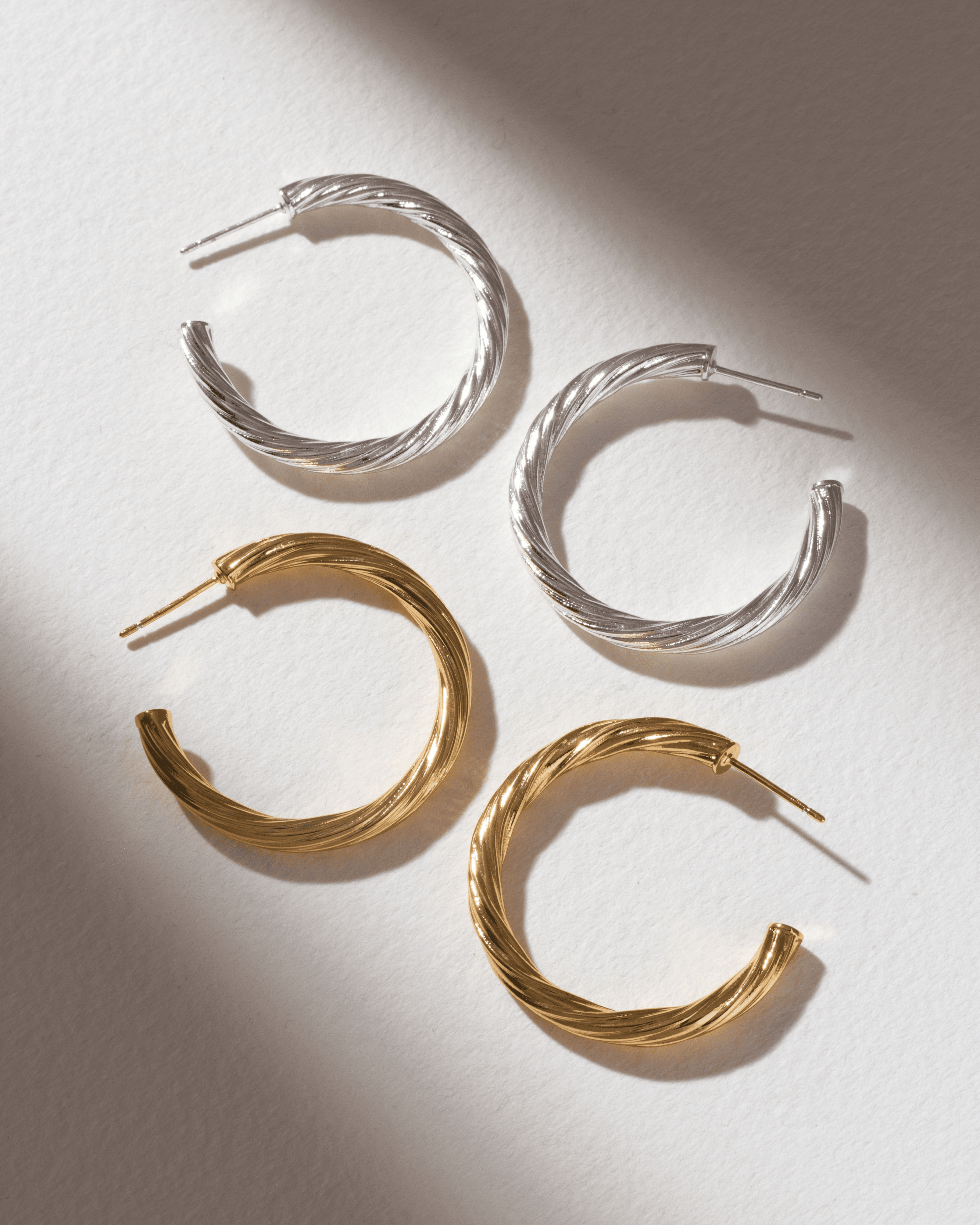 Dual Helix One Look Hoop Earring Set - Image 1