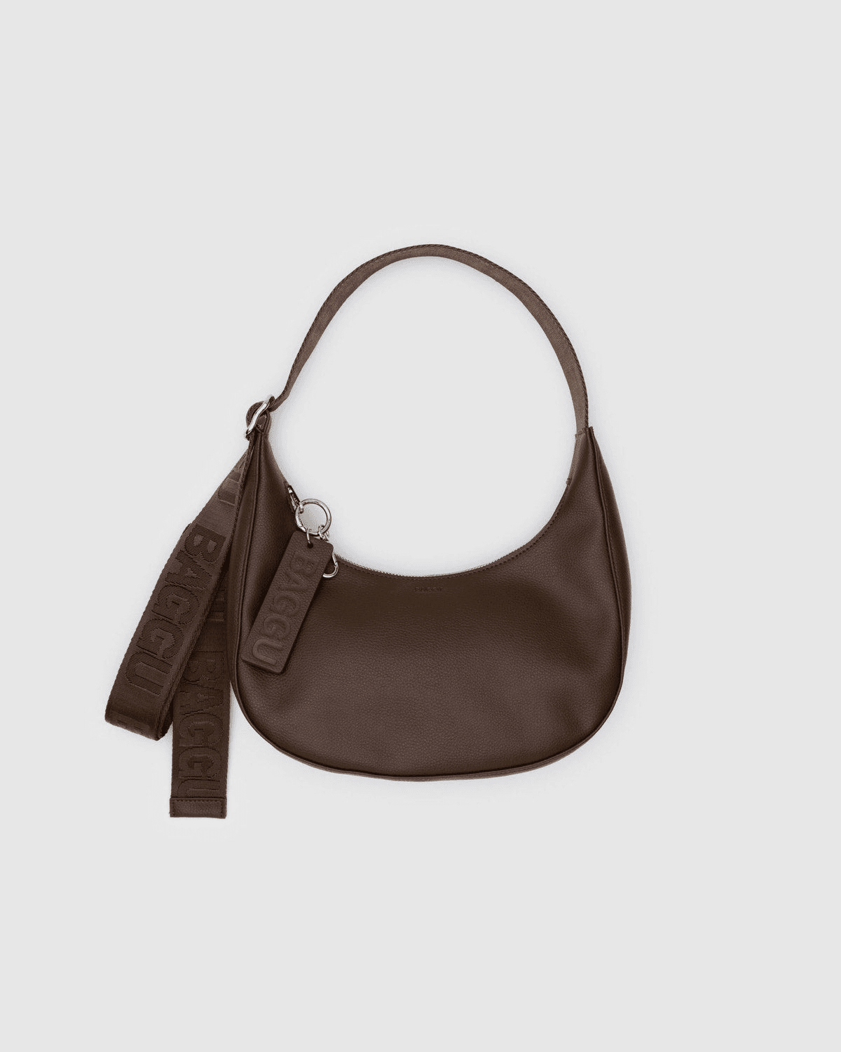 Small Recycled Leather Crescent Bag - Image 1