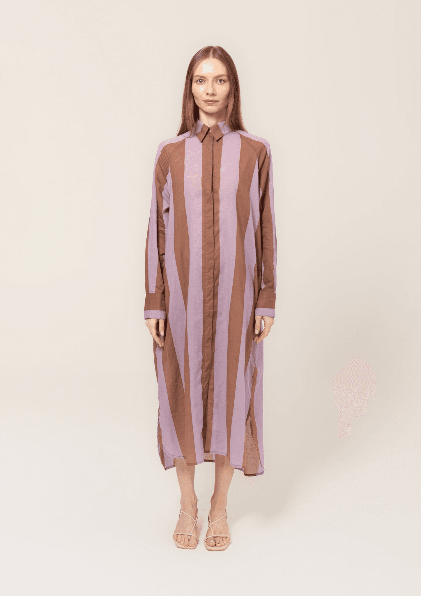 Gia Kaftan - Chesnut Stripe - Image 1
