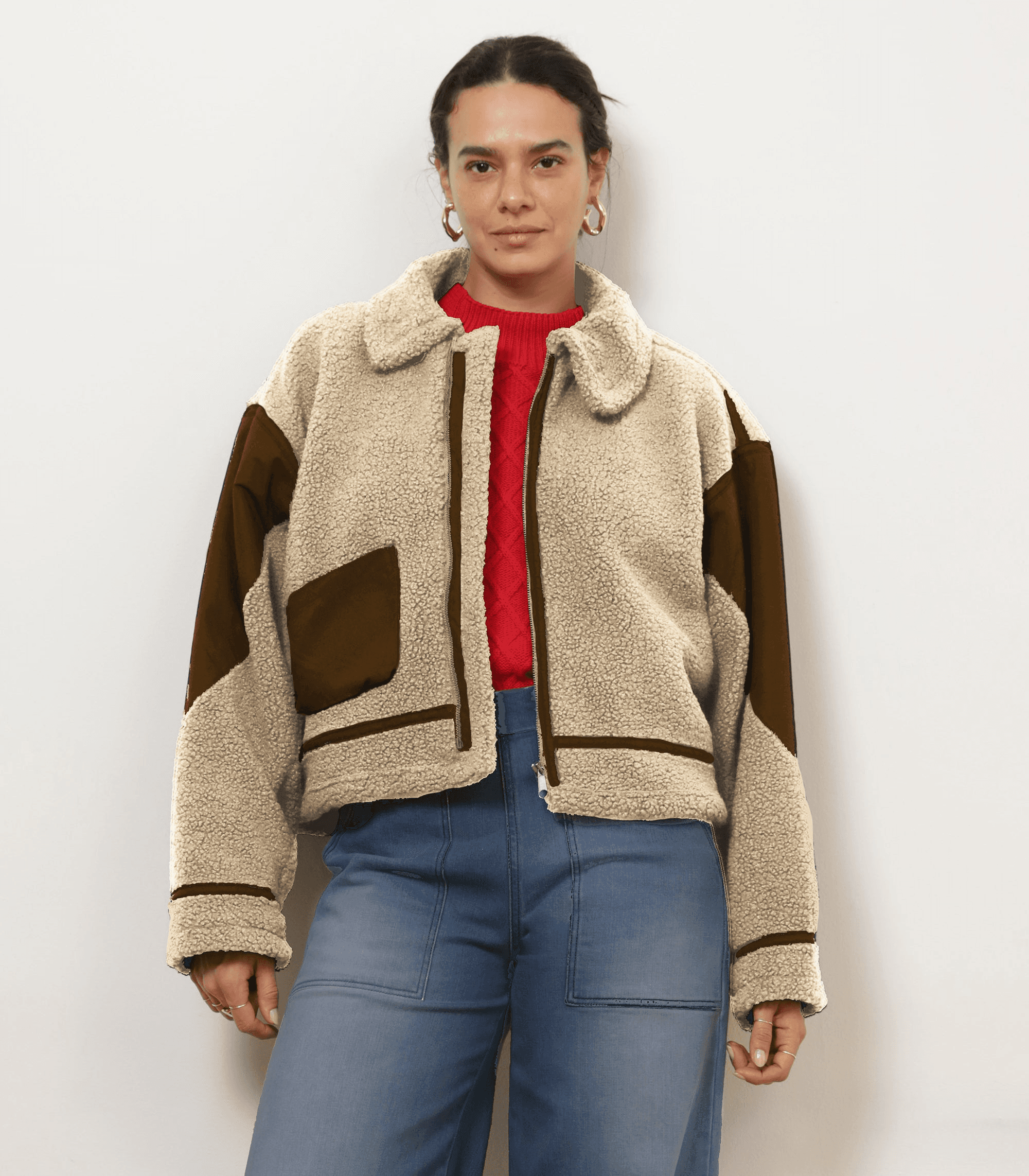 Vanessa Shearling Bomber Jacket - Image 1
