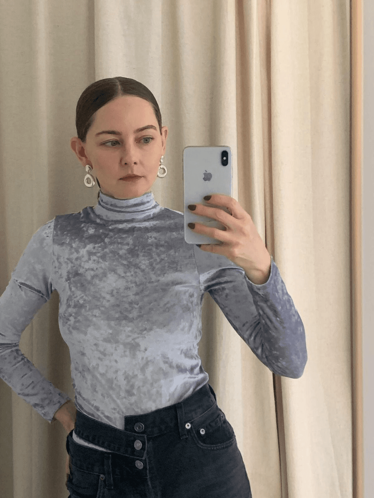 Redford Mockneck in Ice Blue - Image 1