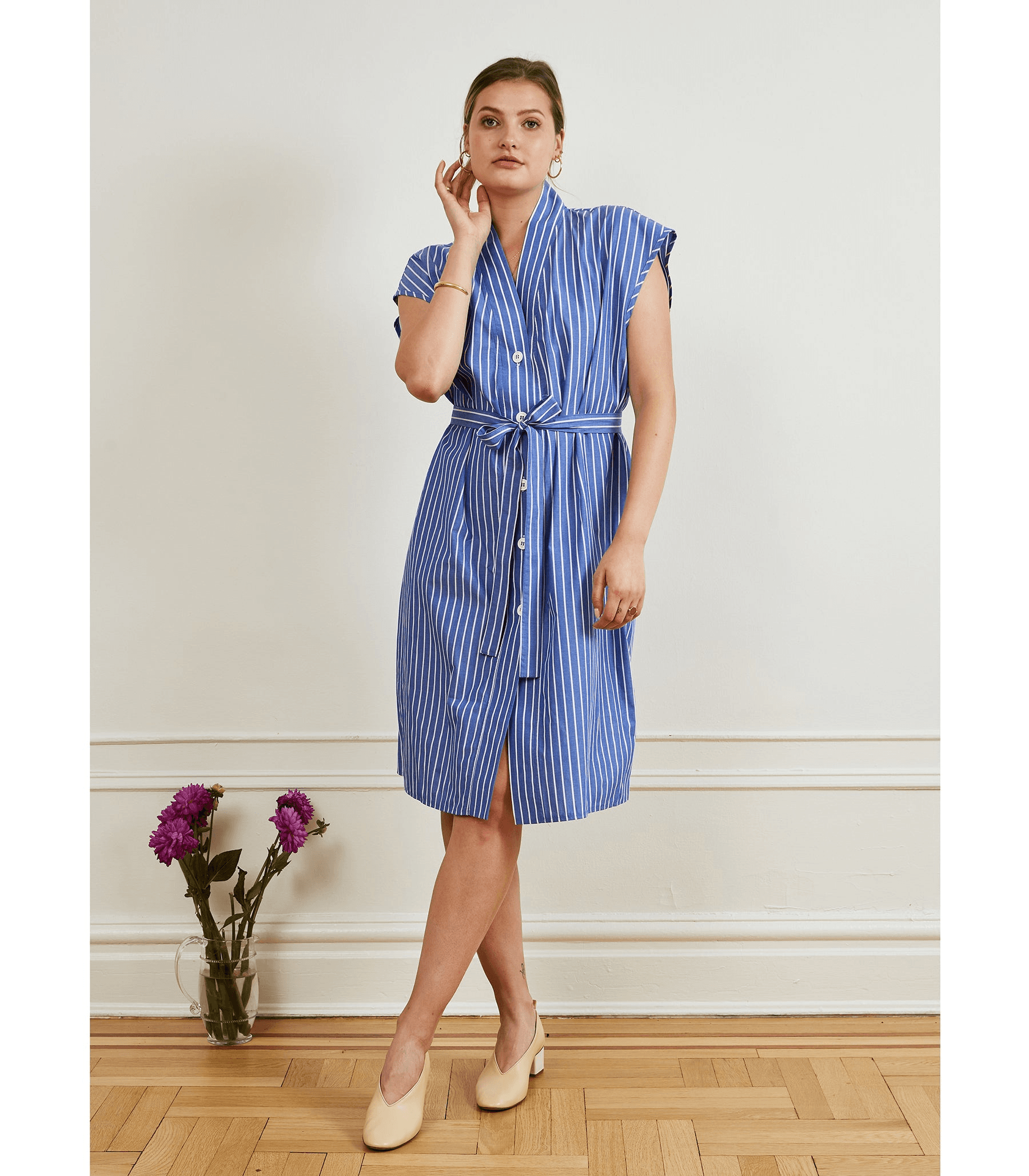 Tina Short Sleeved Shirt Dress - Image 1