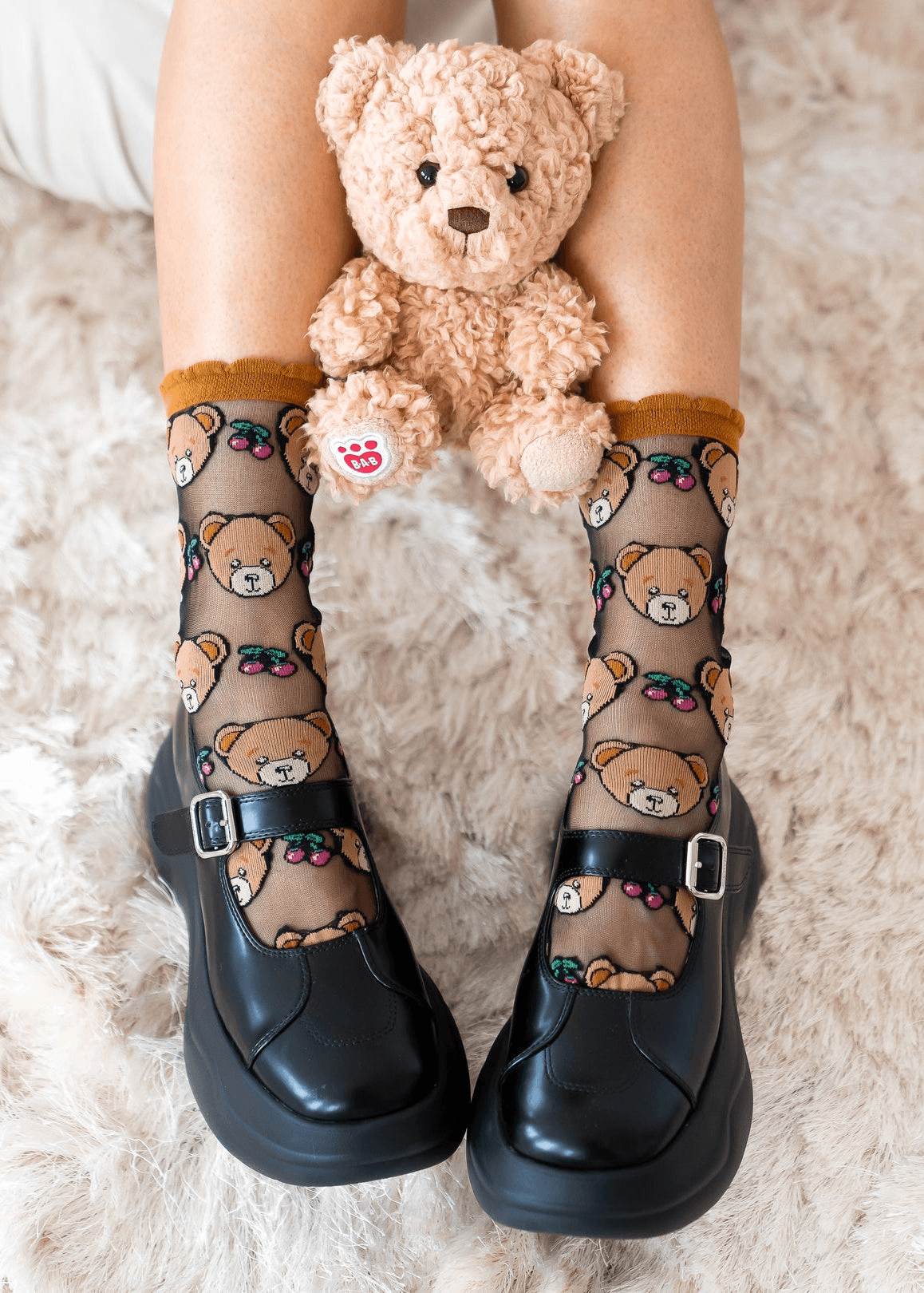 Teddy Bear Ankle Sock - Image 1