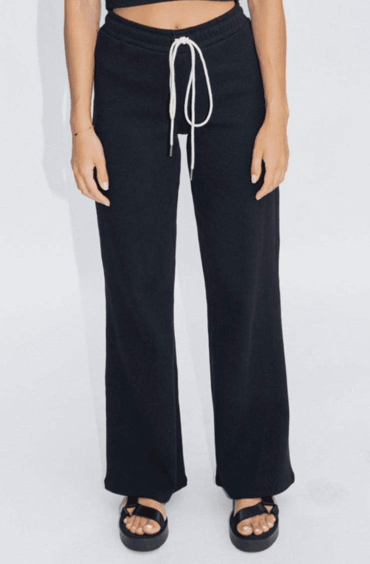 Wide Leg Lounge Pants Jet - Image 1