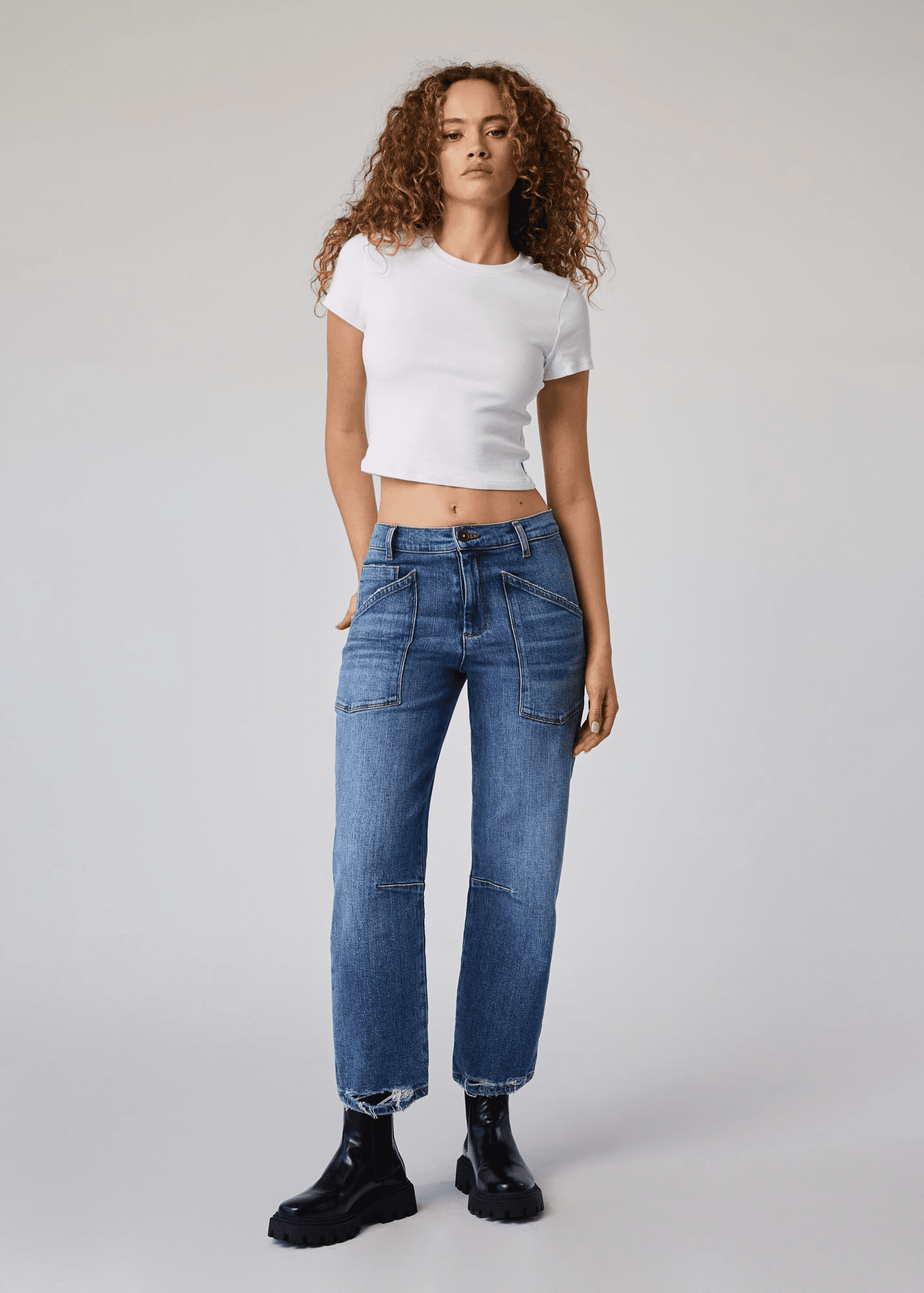 Jack High Rise Curved Straight Jeans - Image 1