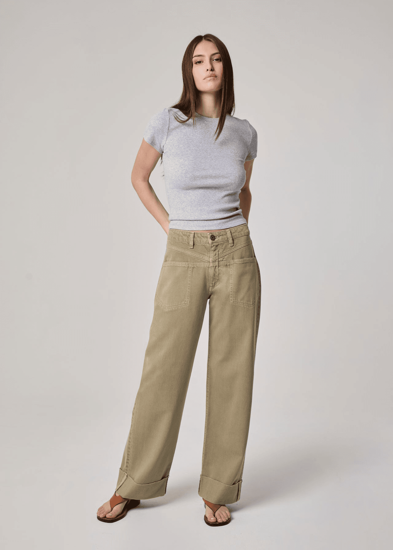 Vincent High Rise Roll Up Raw Hem - Image 1
