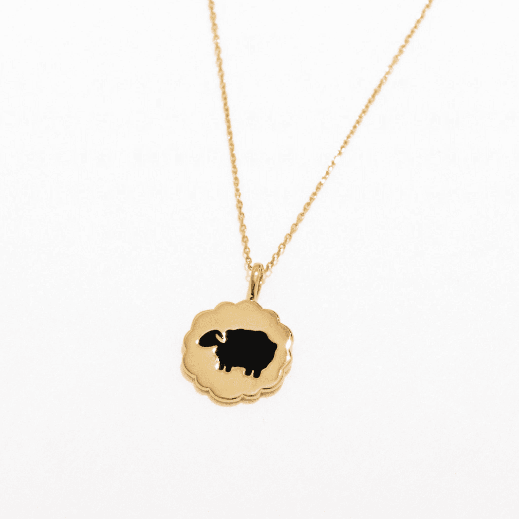 Black Sheep Coin Pendant Necklace - Image 1