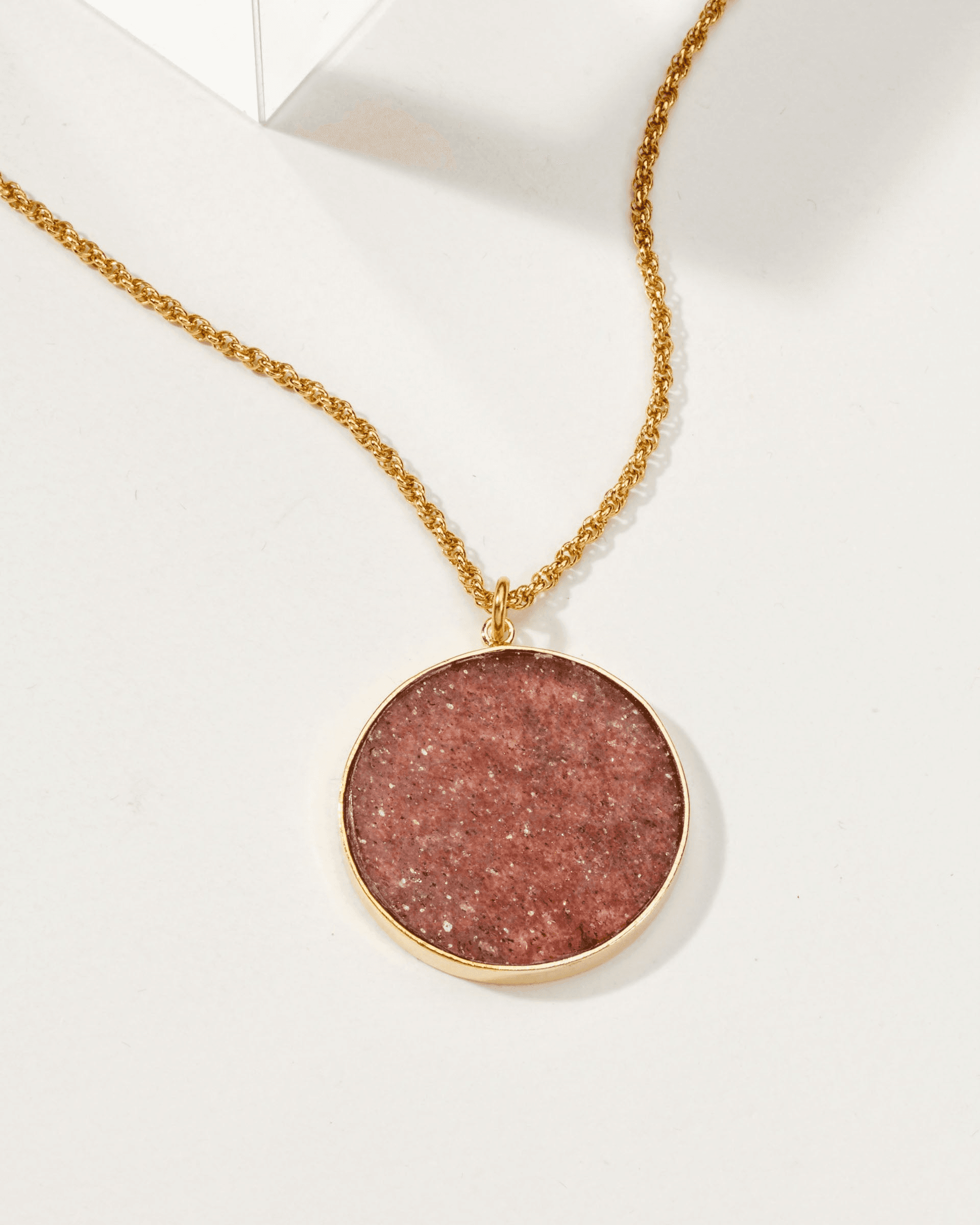 Strawberry Moon Medallion Necklace - Image 1