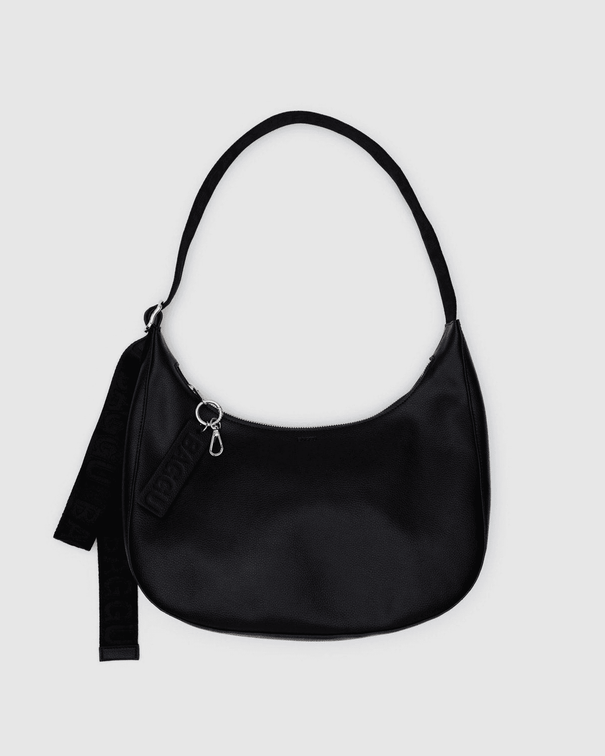 Medium Recycled Leather Crescent Bag - Image 1