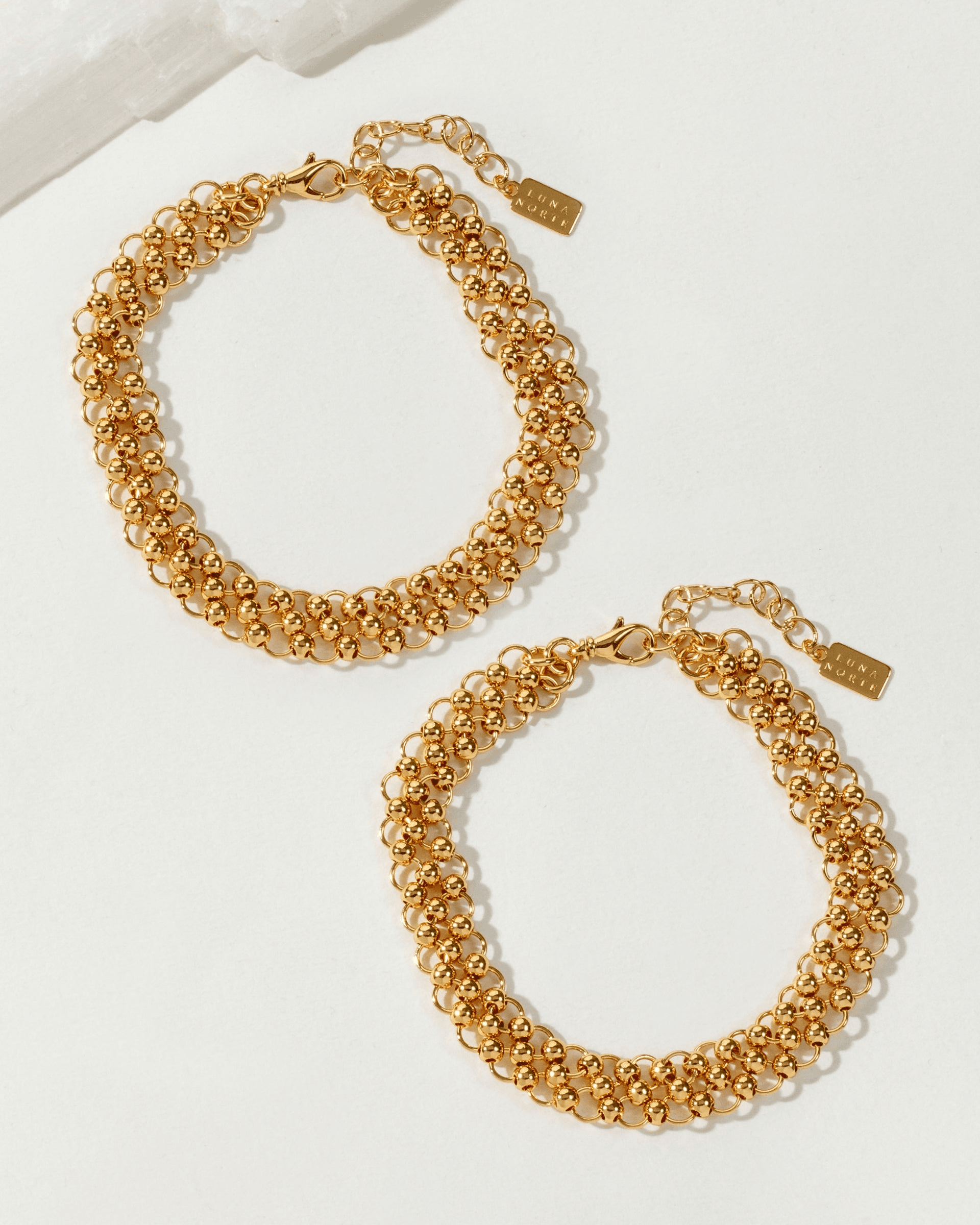 Echoing Chain Maille Anklet Pair - Image 1