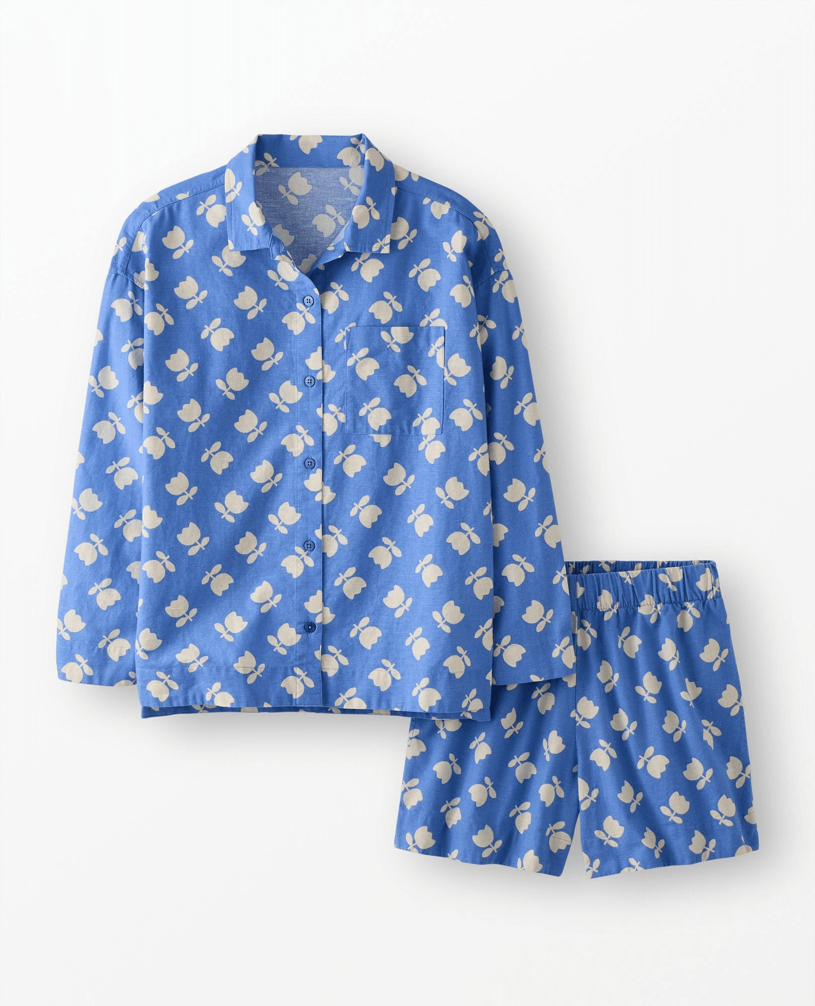 Women's Long Sleeve Linen Pajama Set - Image 1