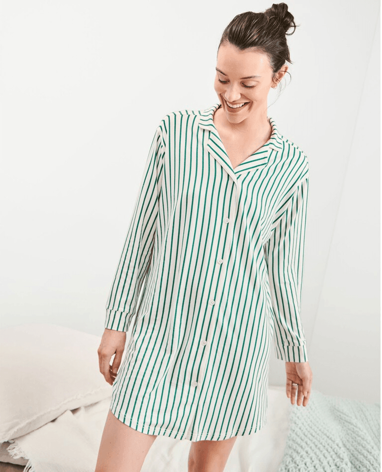 Women's Long Sleeve Nightshirt in HannaSoft™ - Image 1
