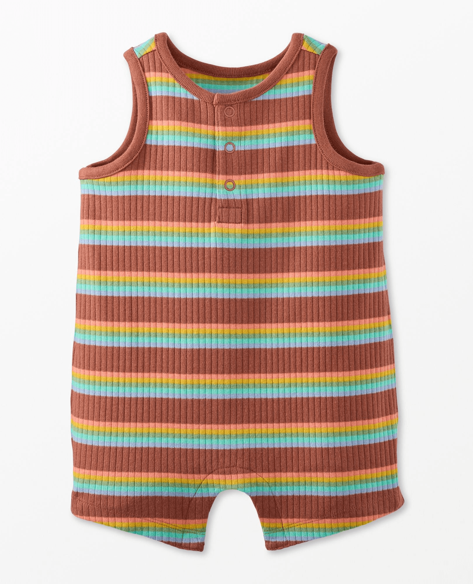 Baby Sleeveless Ribbed Shortie Romper - Image 1