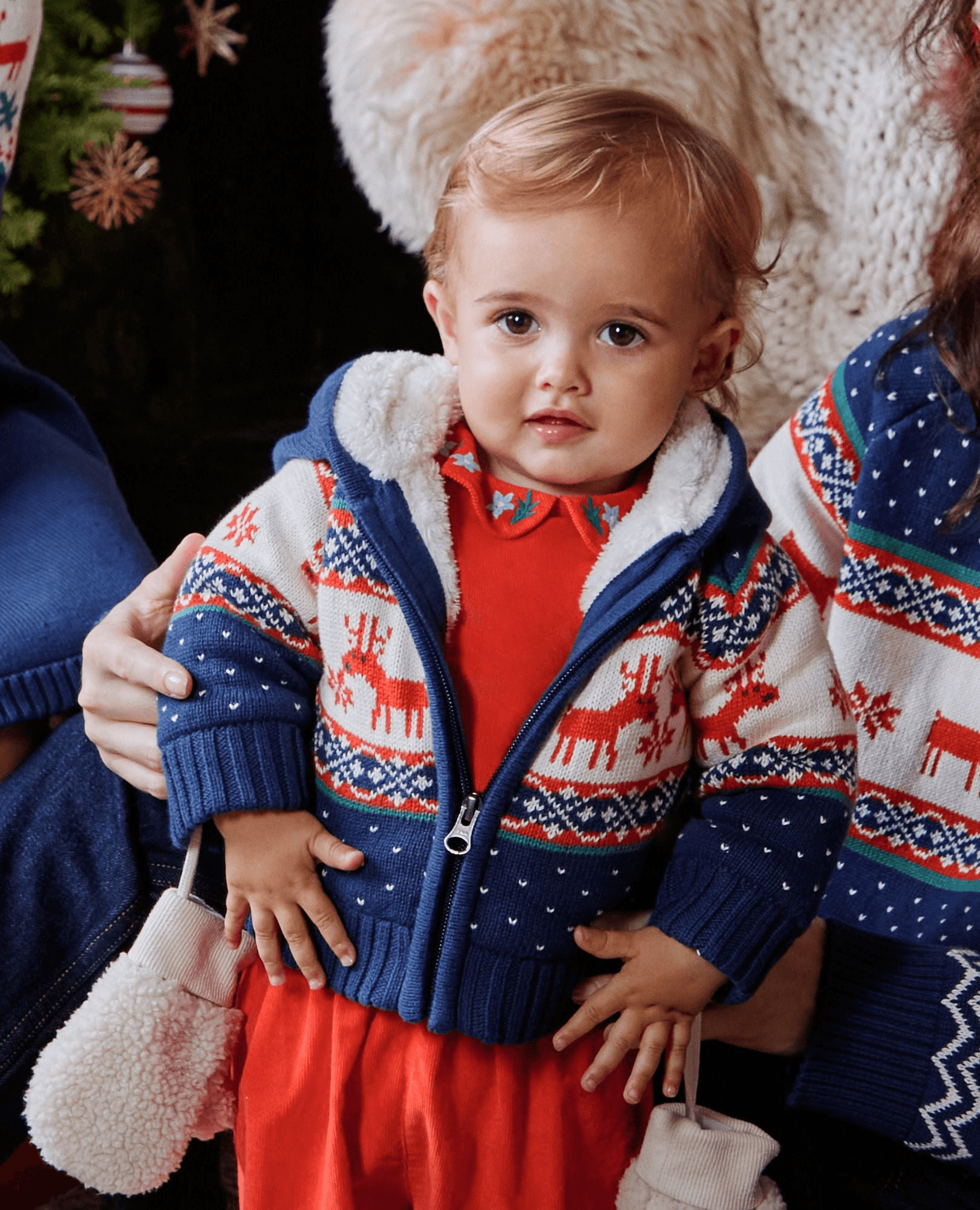 Baby Holiday Sweater Jacket - Image 1