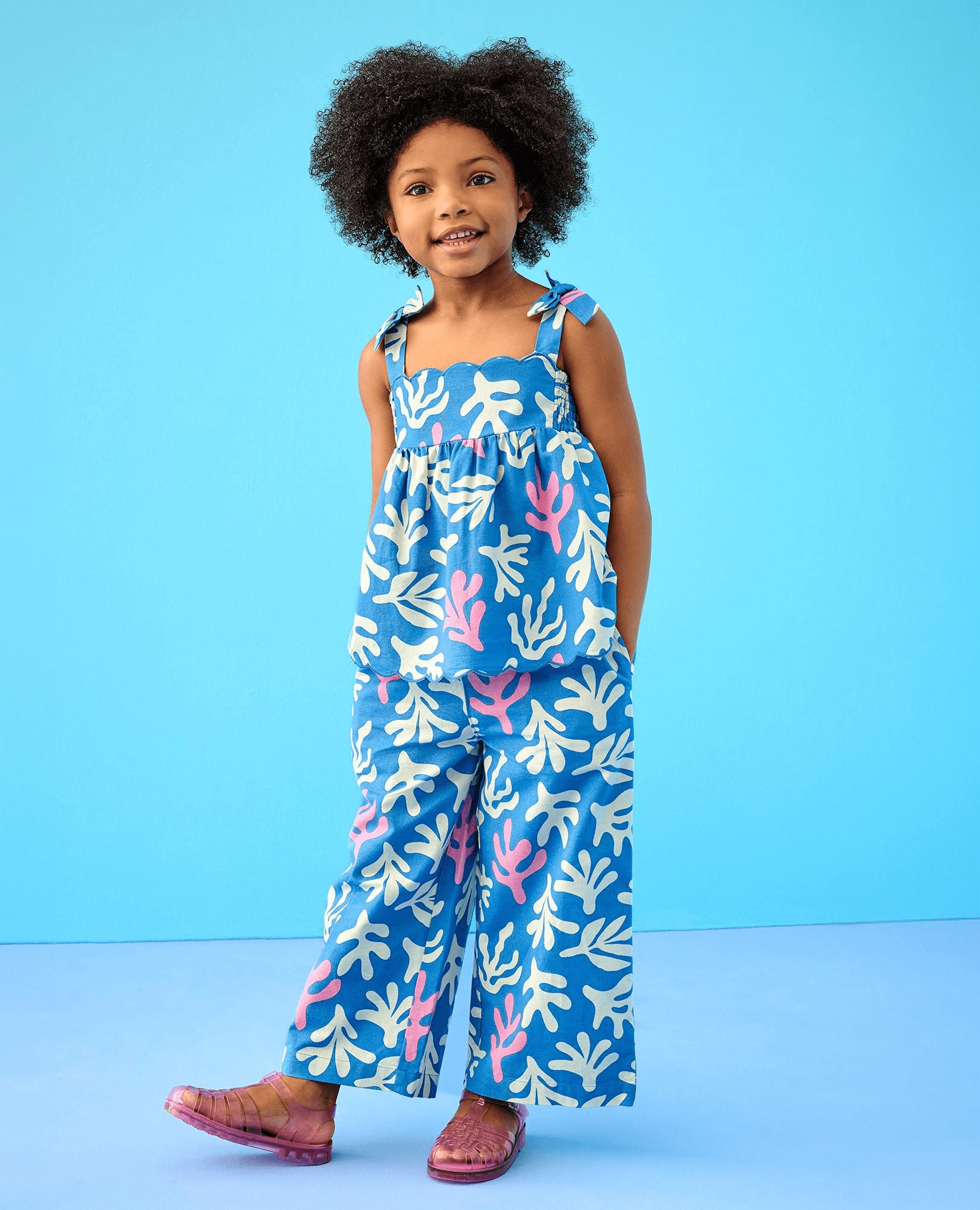 Sleeveless Linen Top & Wide Leg Pants Set - Image 1