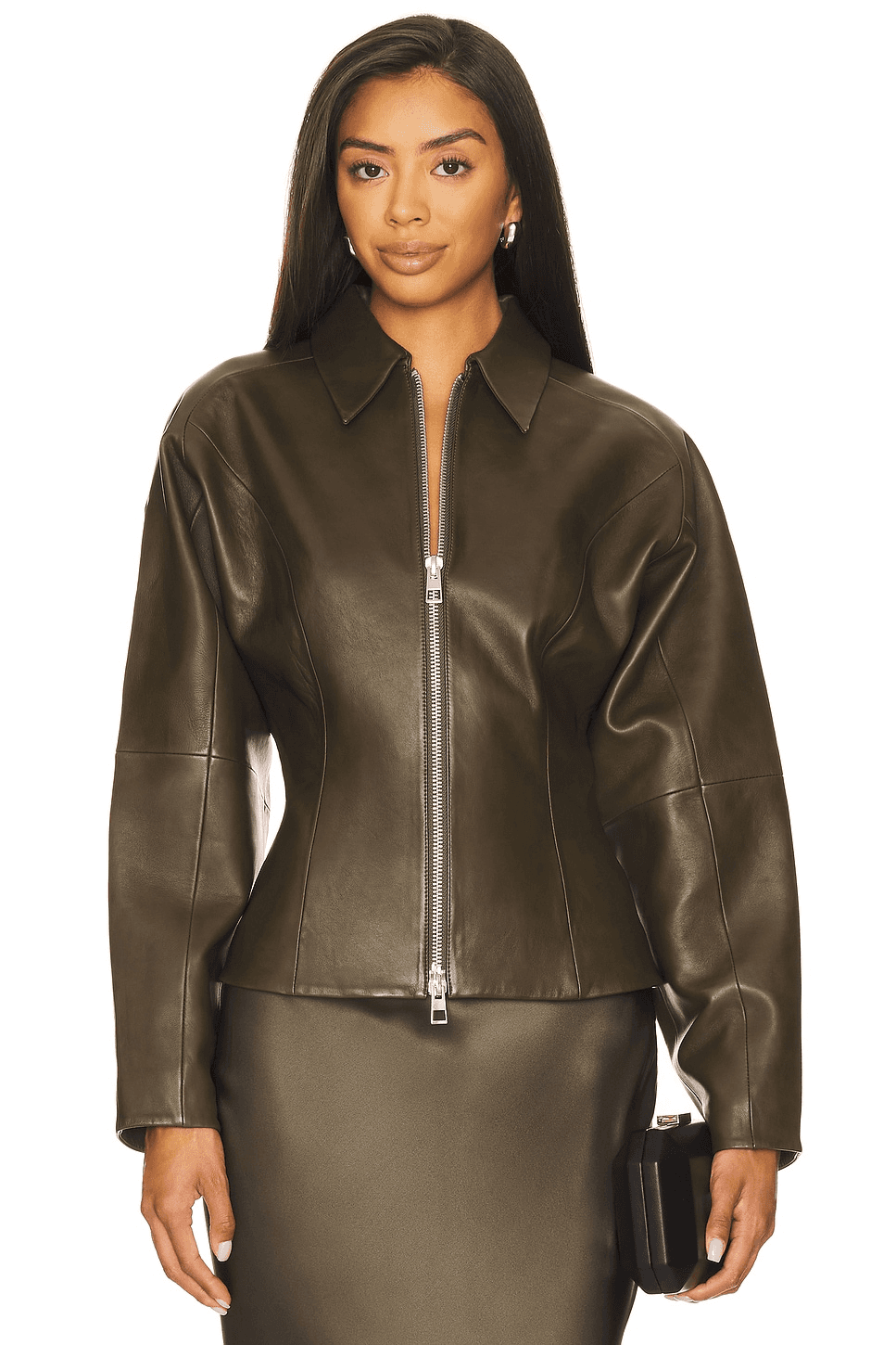 Fitted Leather Jacket - Image 1